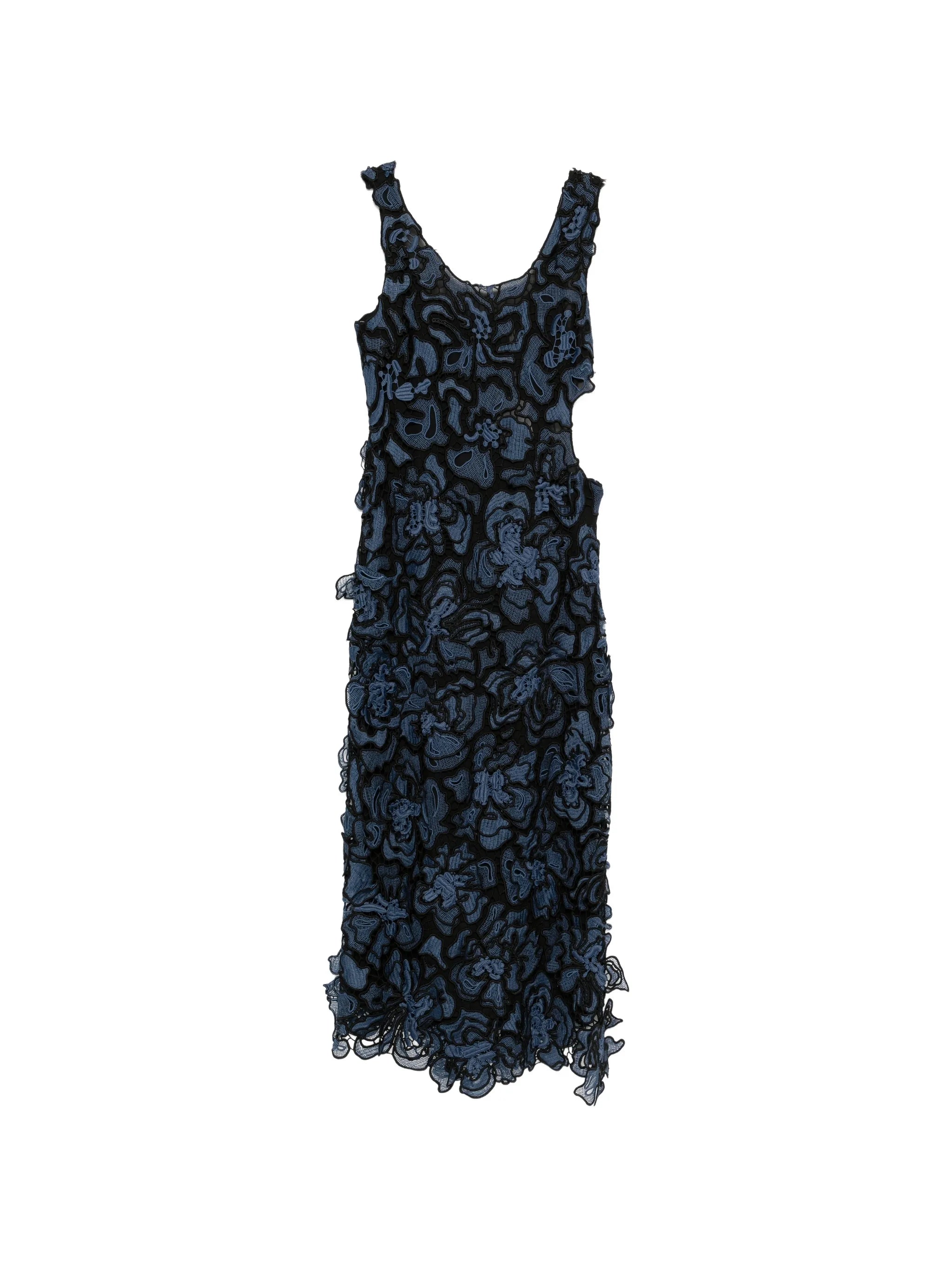 midi floral lace dress