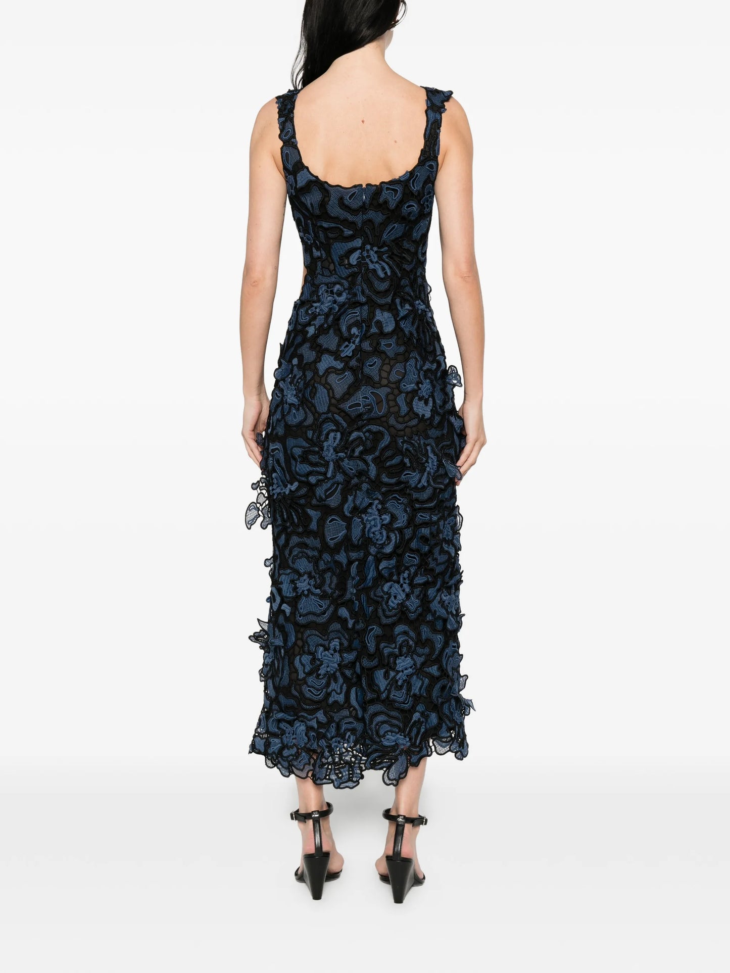 midi floral lace dress