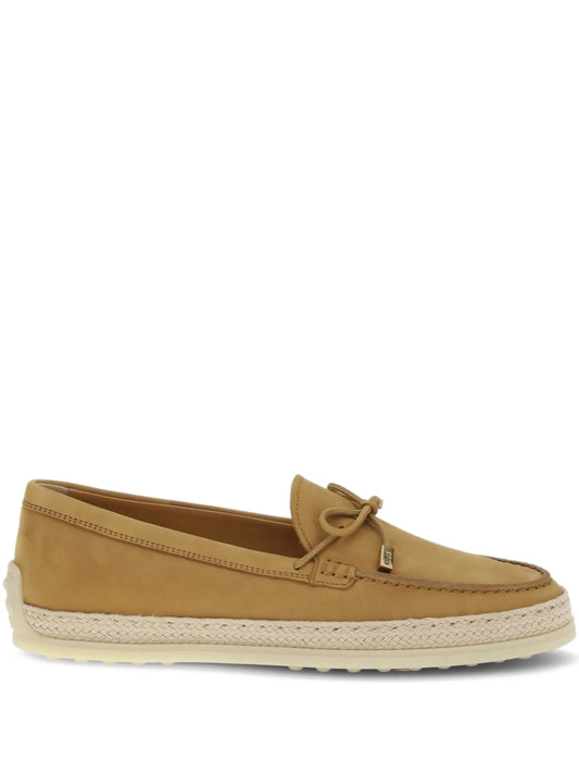 bow-detail round-toe loafers