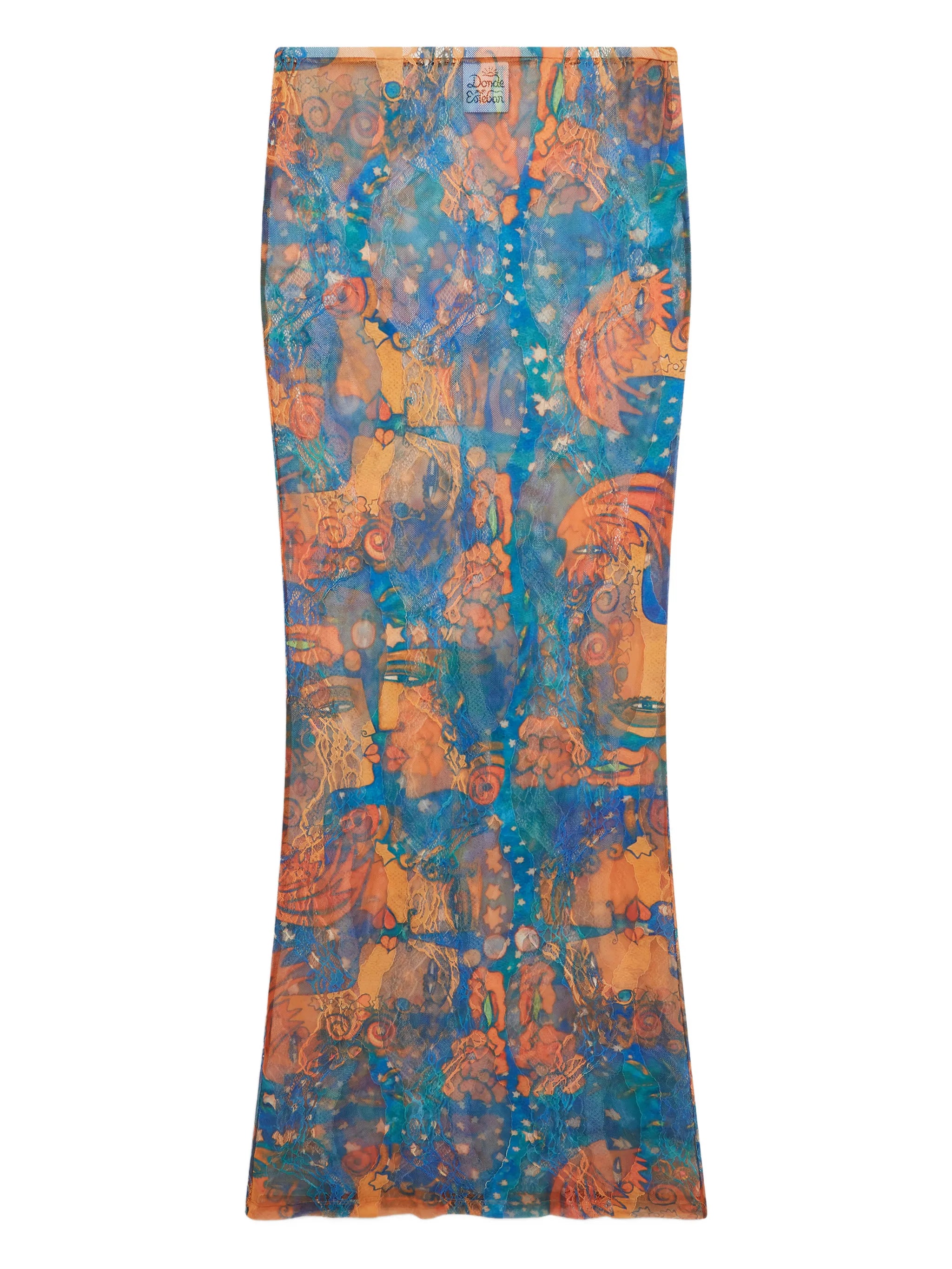 El Beso mesh maxi skirt