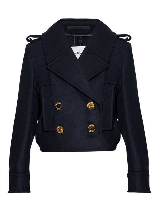 gold-tone button wool jacket