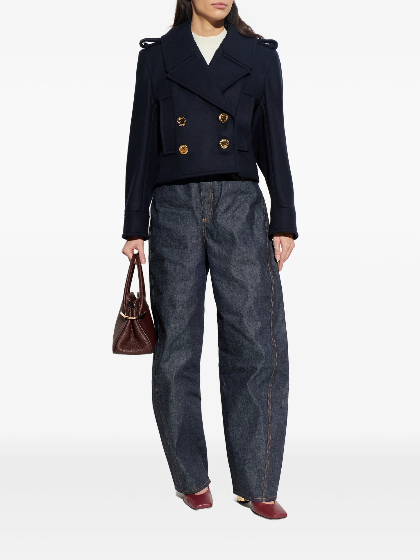 gold-tone button wool jacket