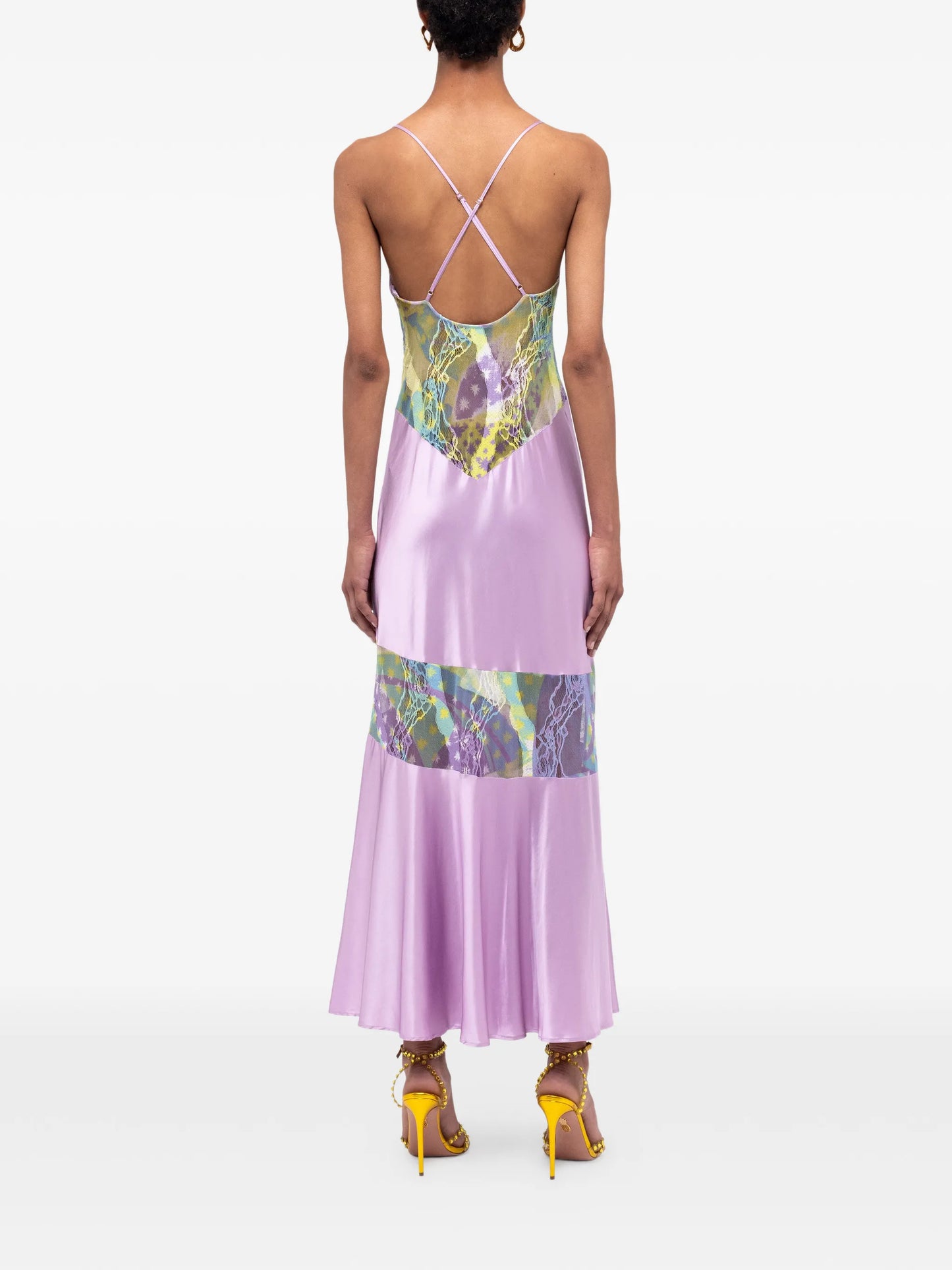 Lila Salpicón midi dress