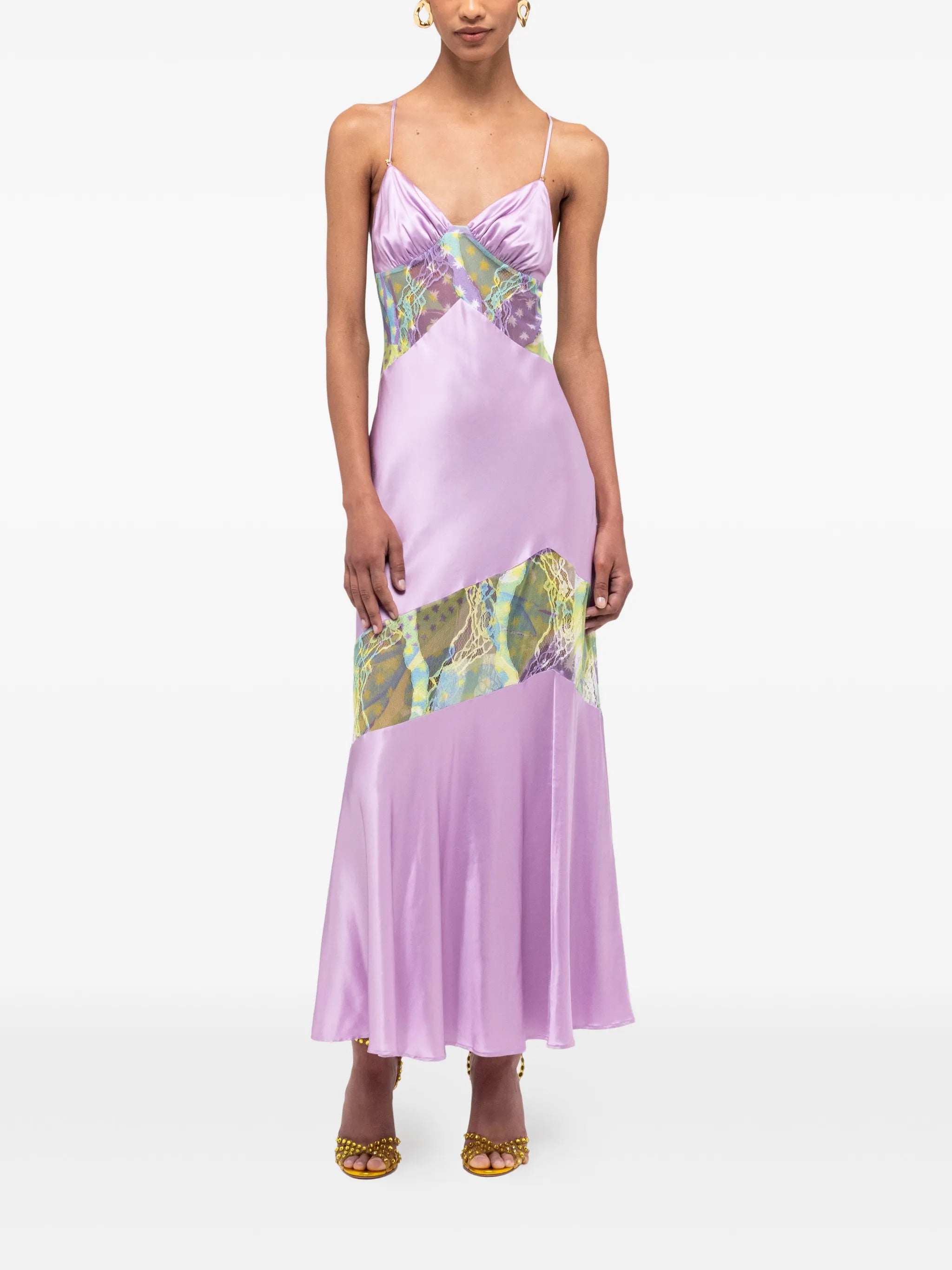 Lila Salpicón midi dress