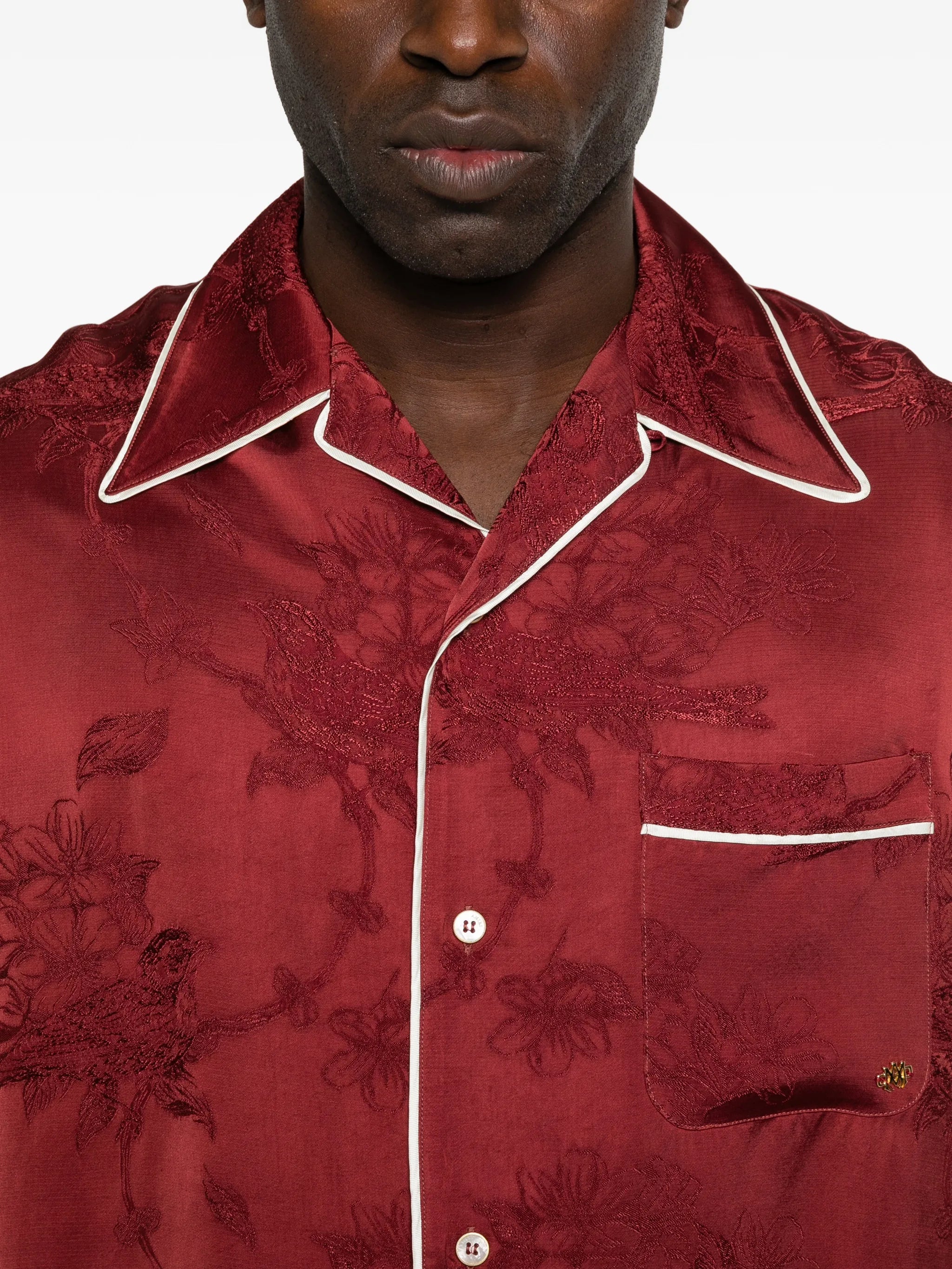 floral jacquard shirt