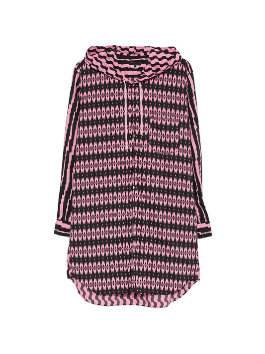 printed hooded shirt
