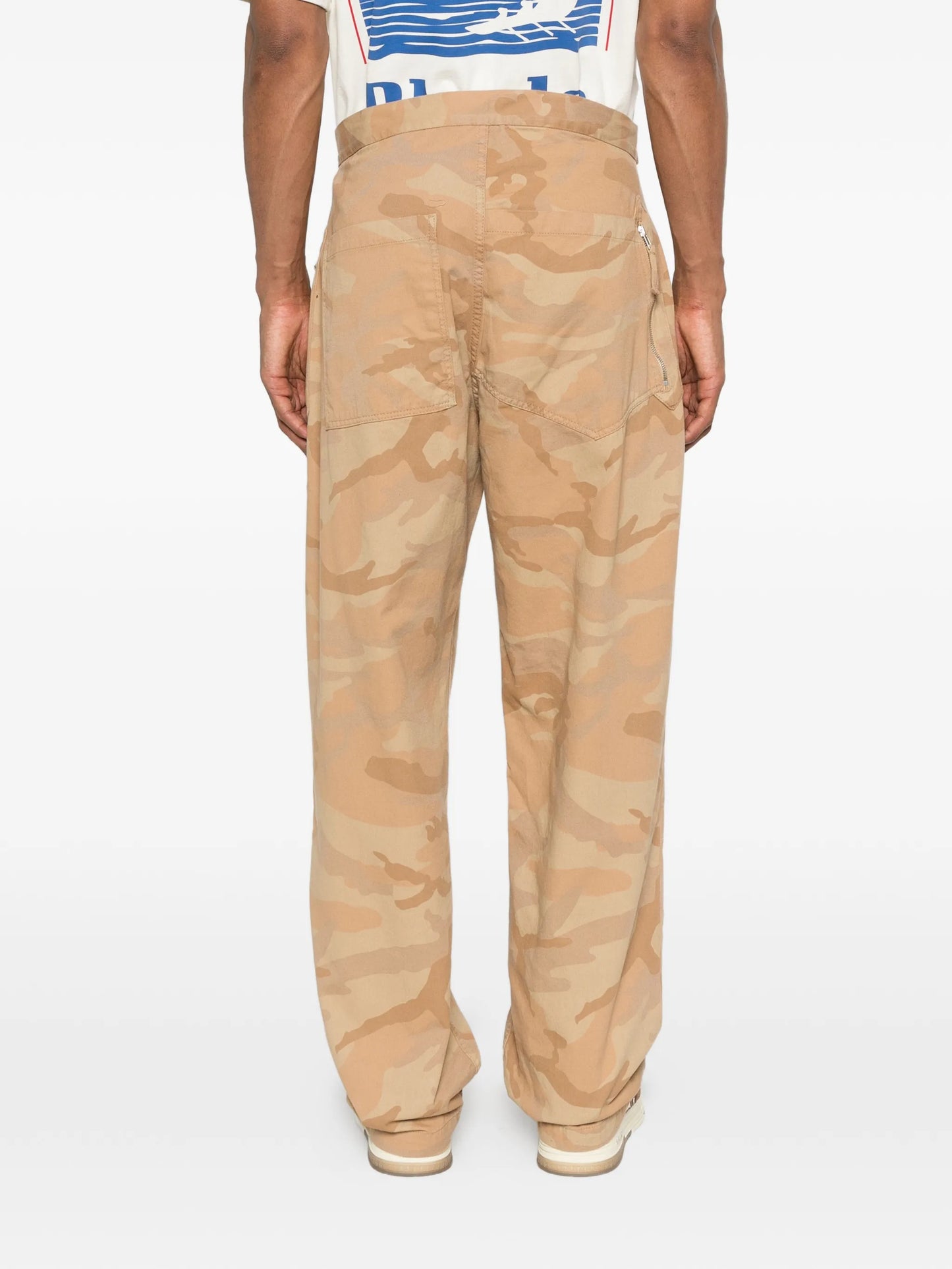 camouflage straight trousers