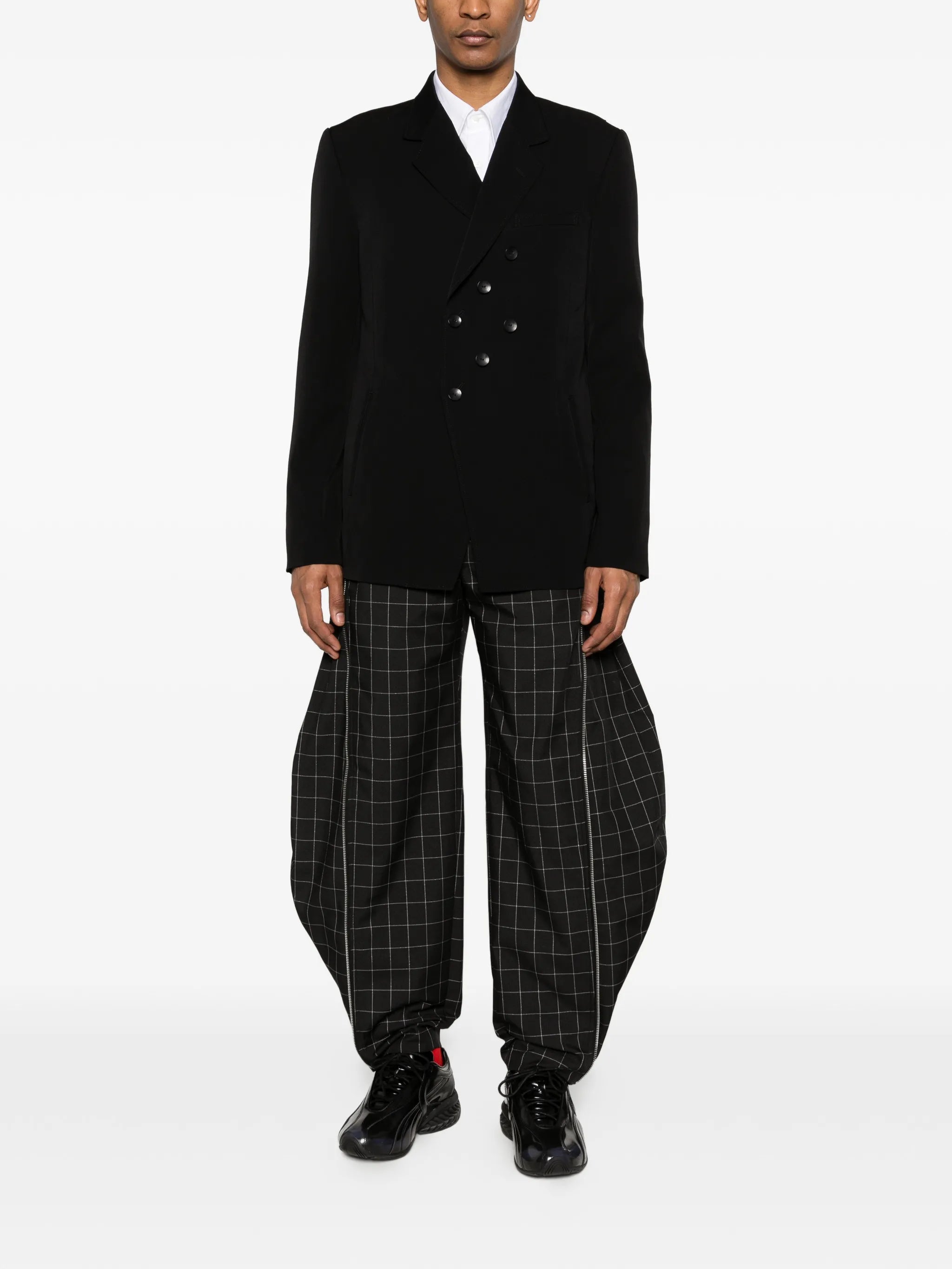 double-breasted tailored jacket