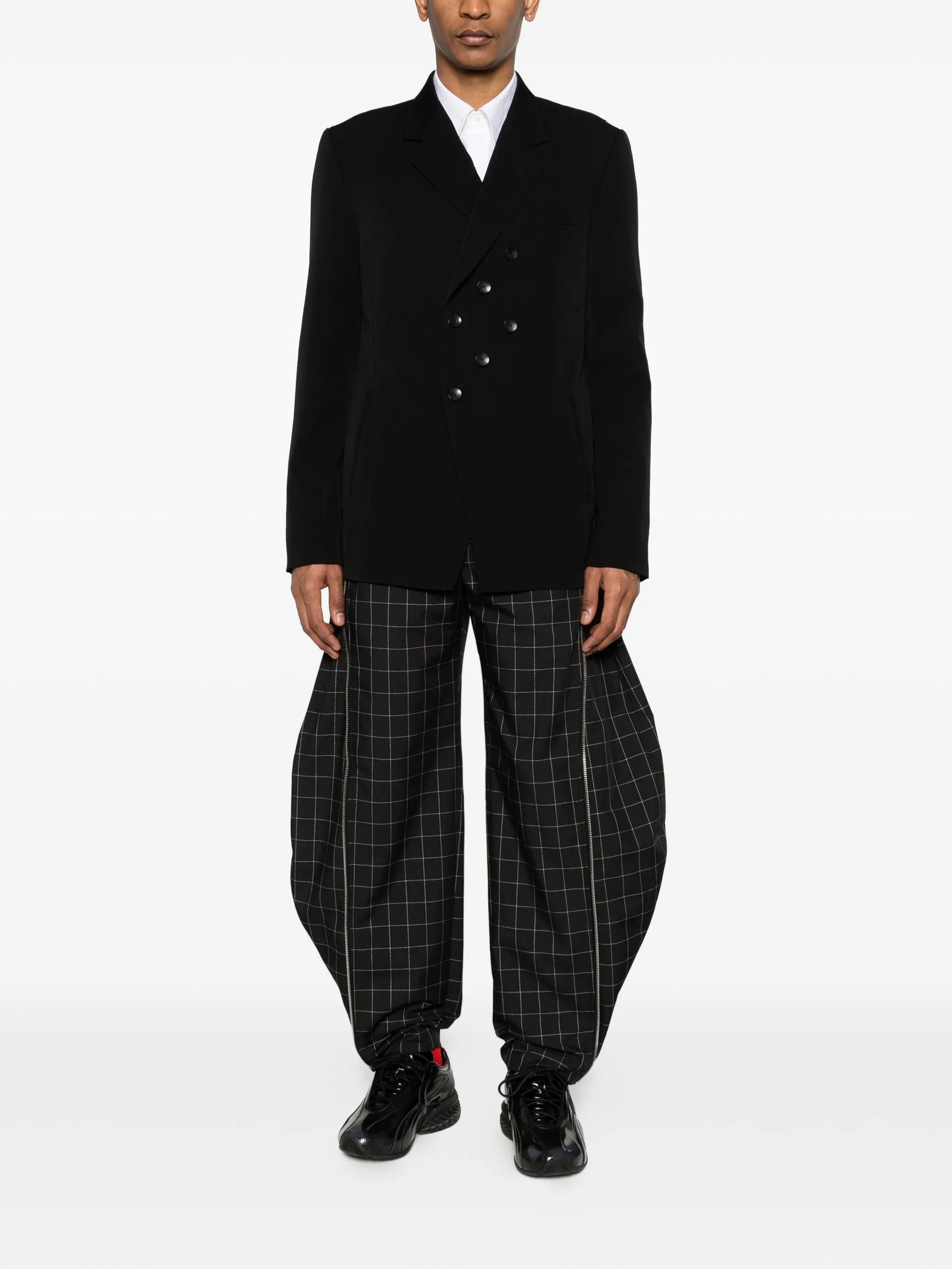 double-breasted tailored jacket