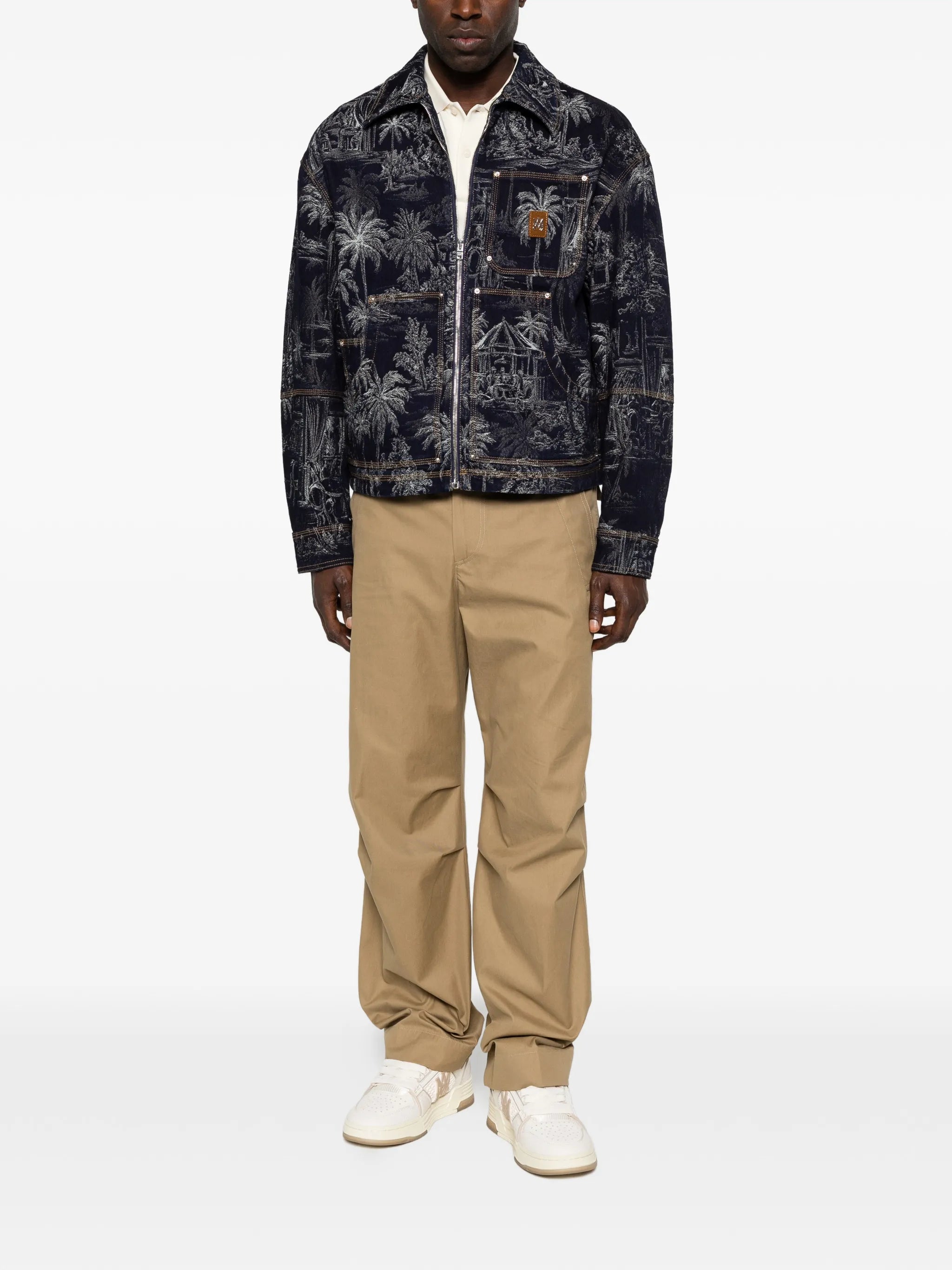 jacquard zip chateau palms jacket