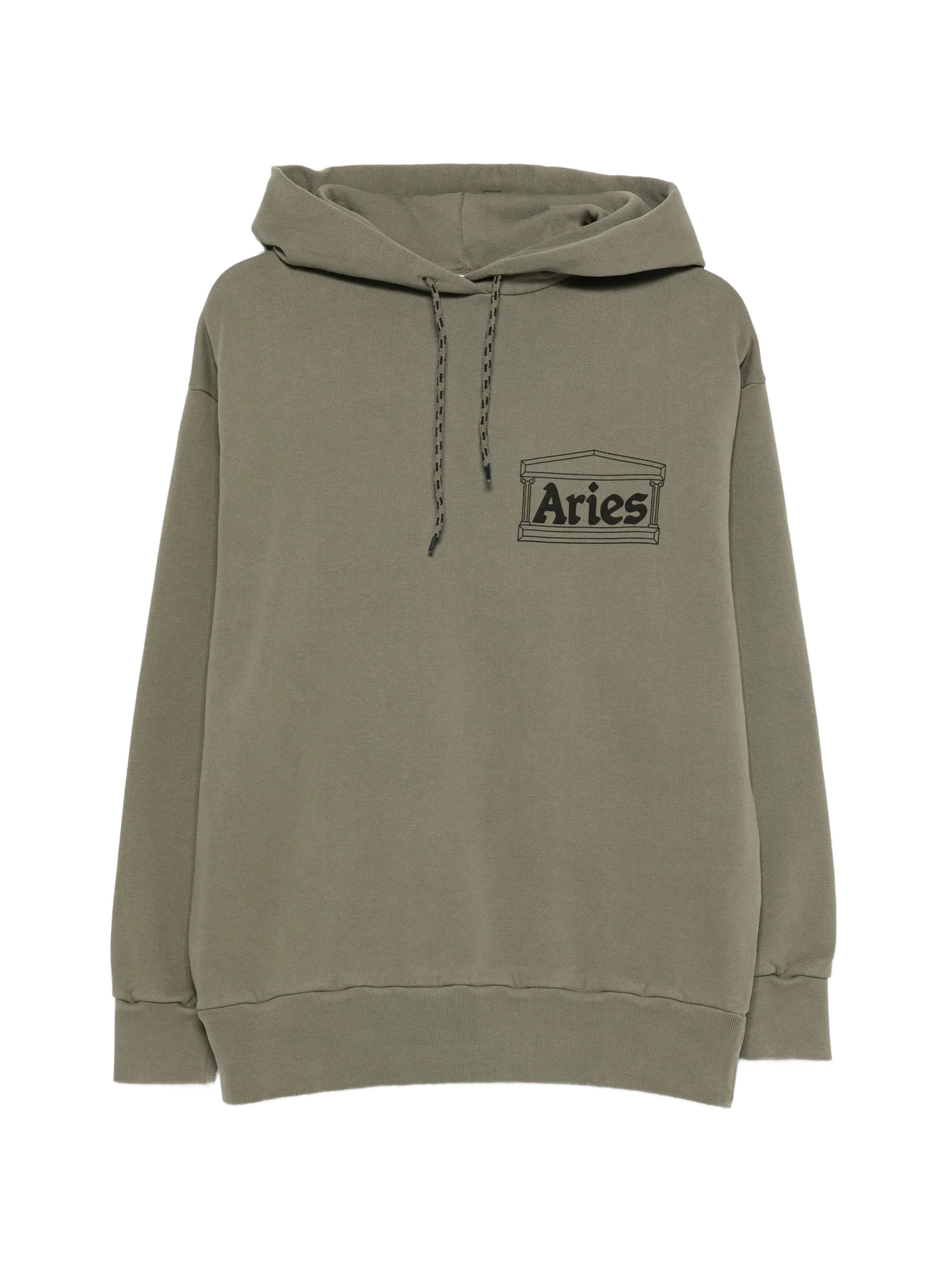 temple-print hoodie