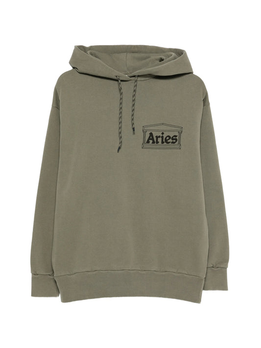 temple-print hoodie