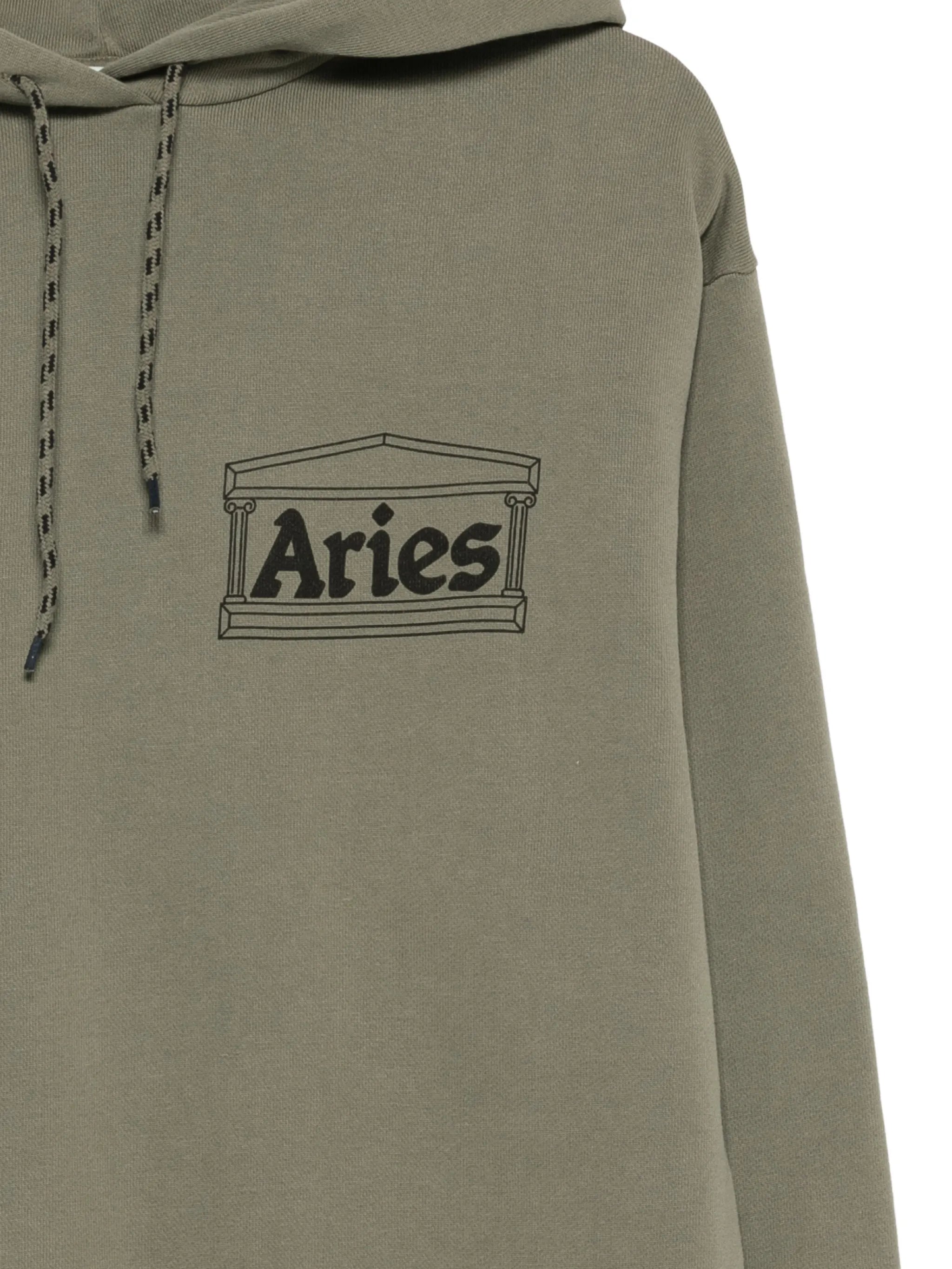 temple-print hoodie