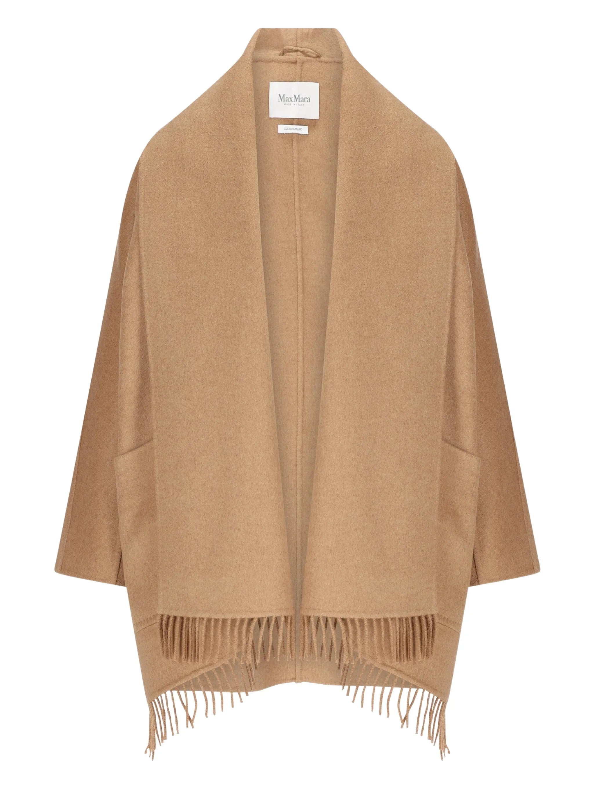 Abilita fringed long-sleeve coat