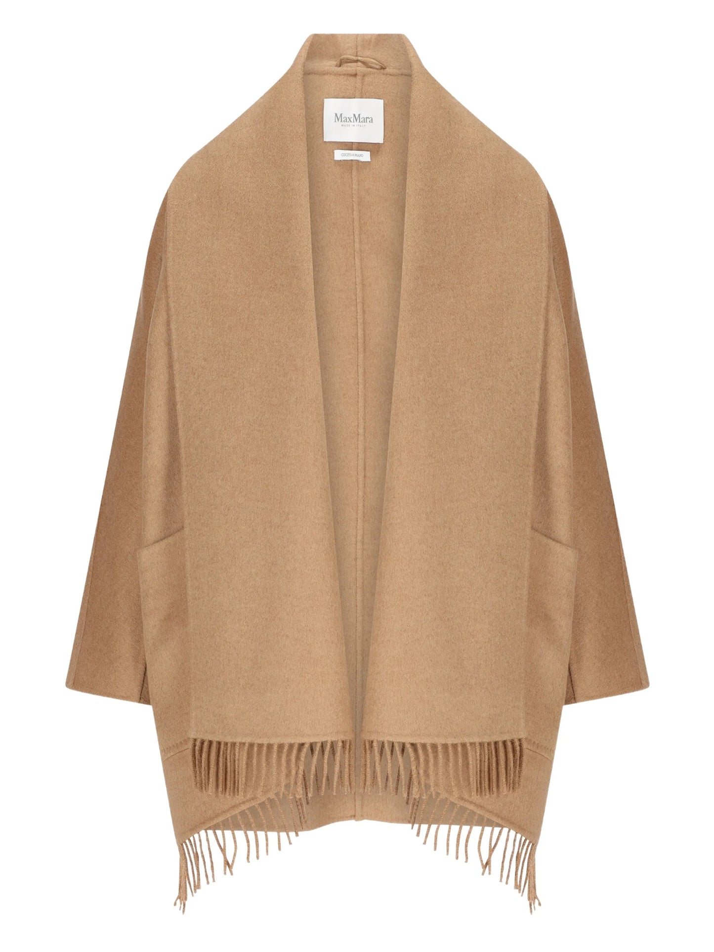 Abilita fringed long-sleeve coat