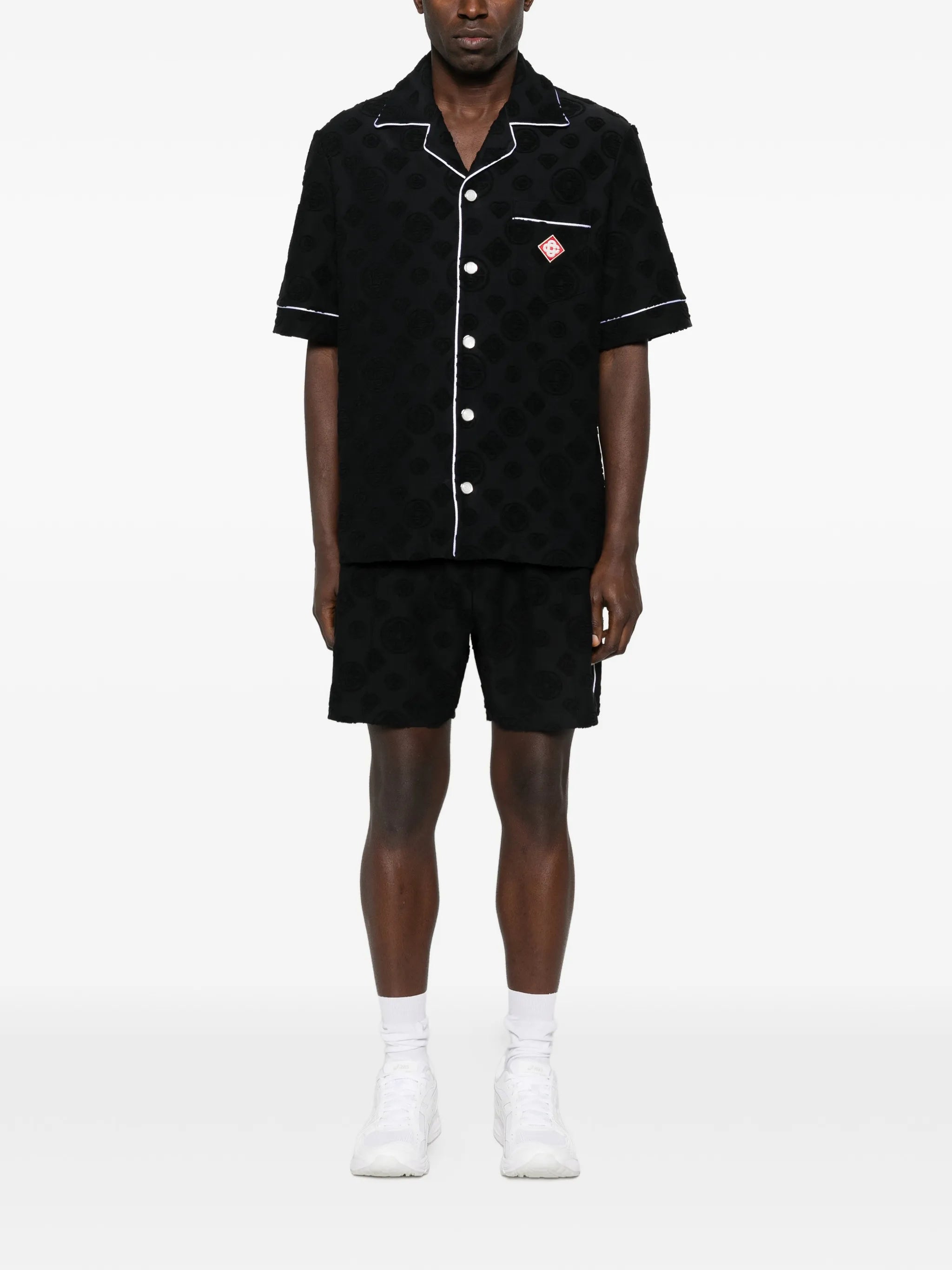 graphic drawstring shorts