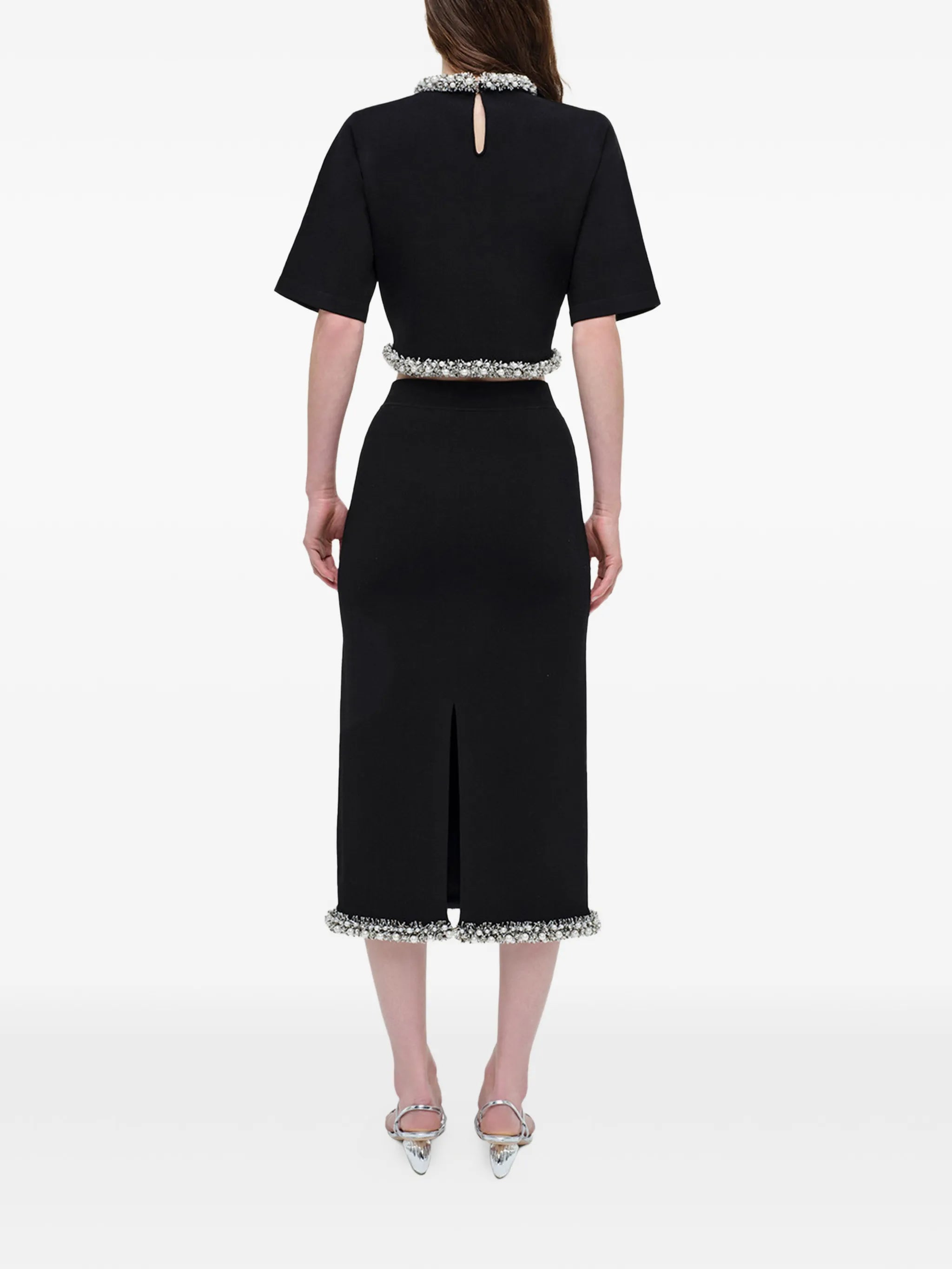 Idina embellished midi skirt