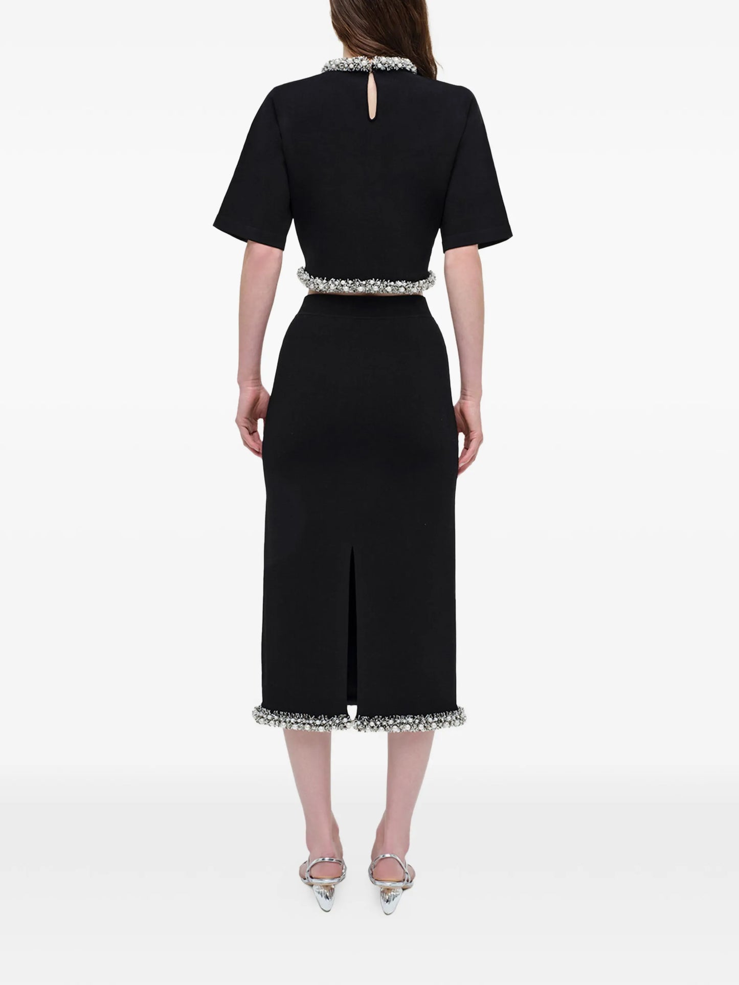 Idina embellished midi skirt
