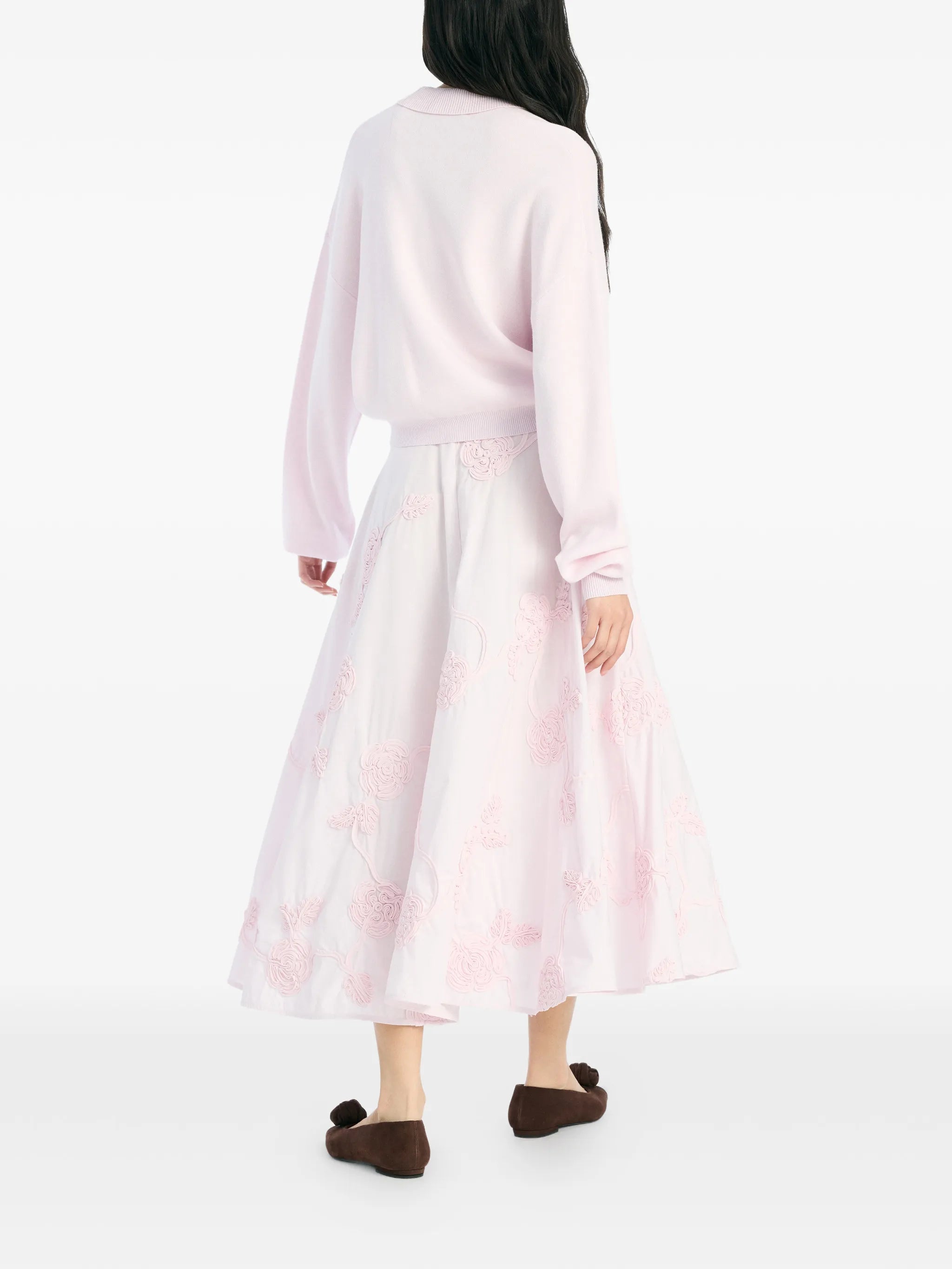 flower midi skirt