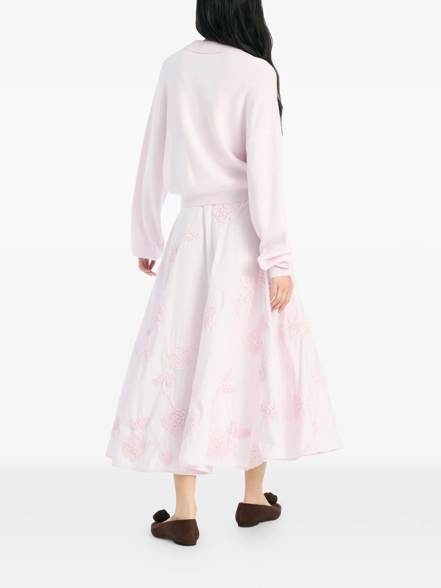flower midi skirt