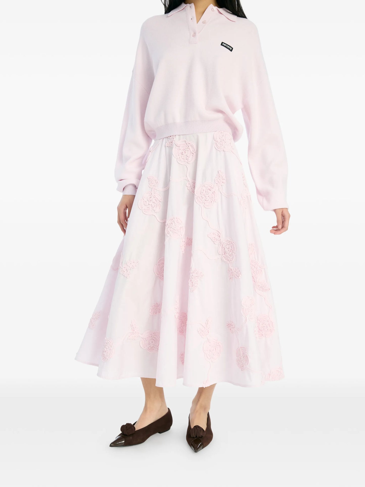 flower midi skirt