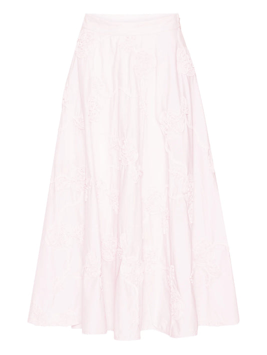 flower midi skirt