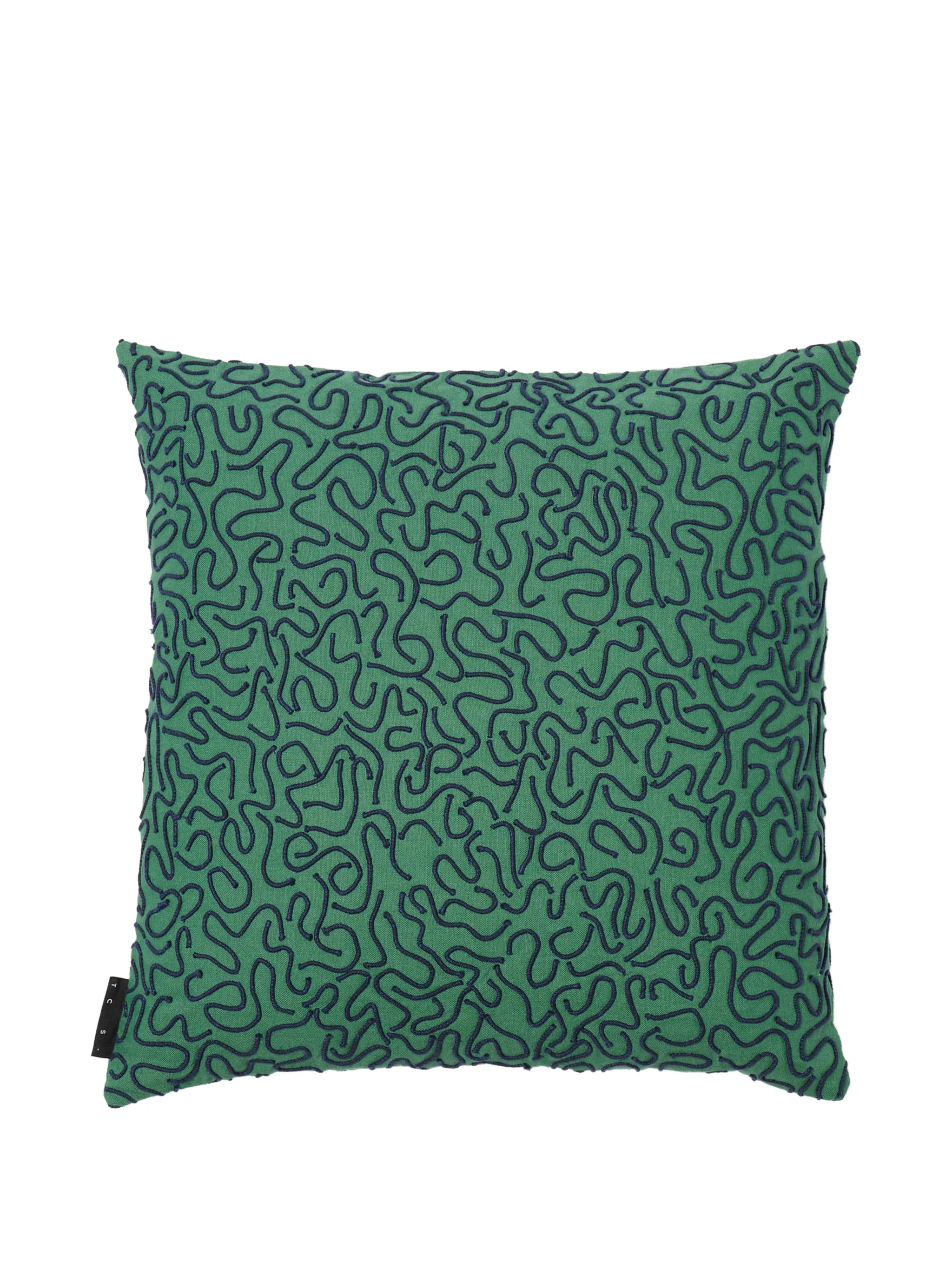 Ripple embroidered cushion cover
