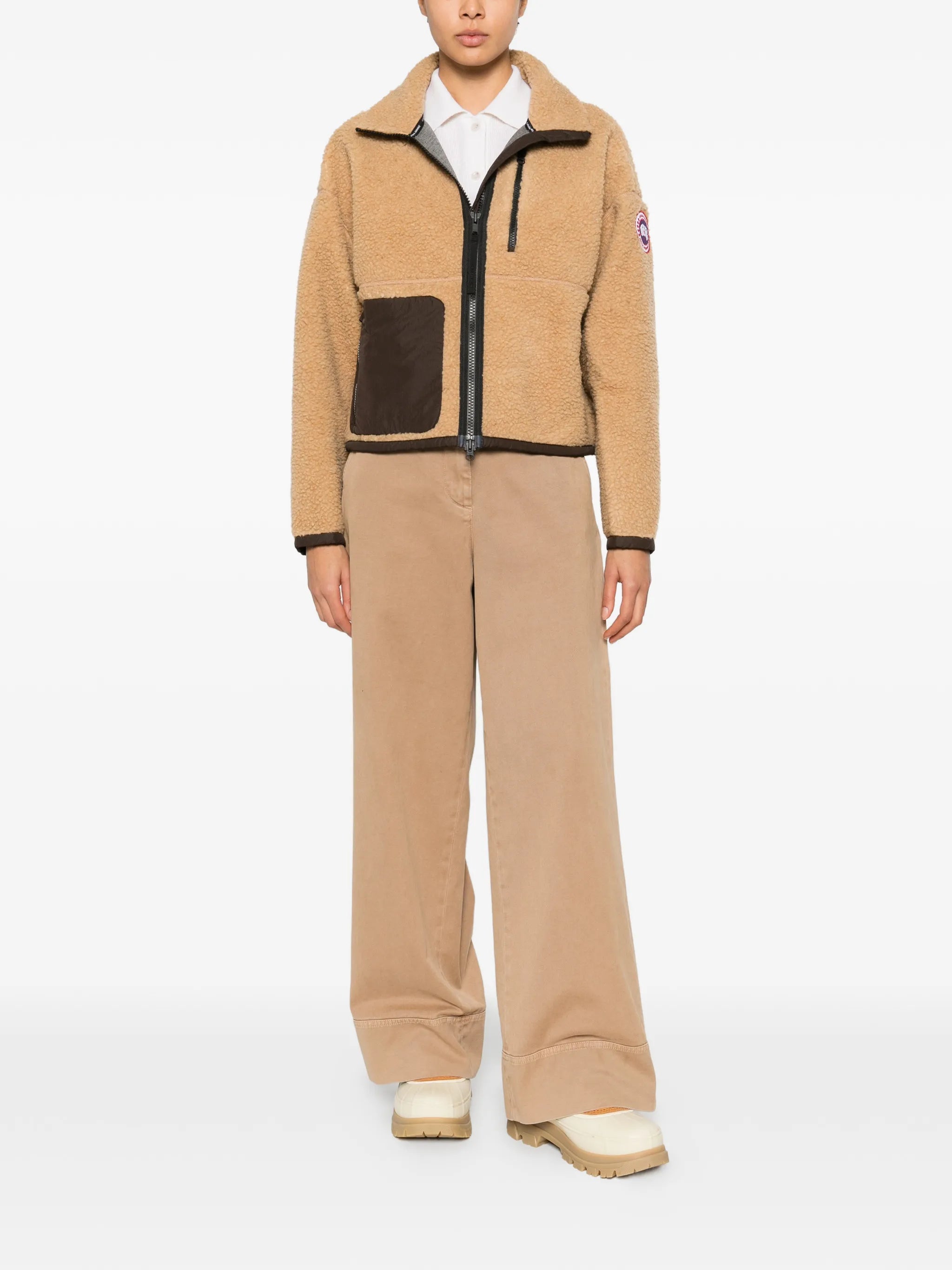 Simcoe fleece zip-fastening jacket