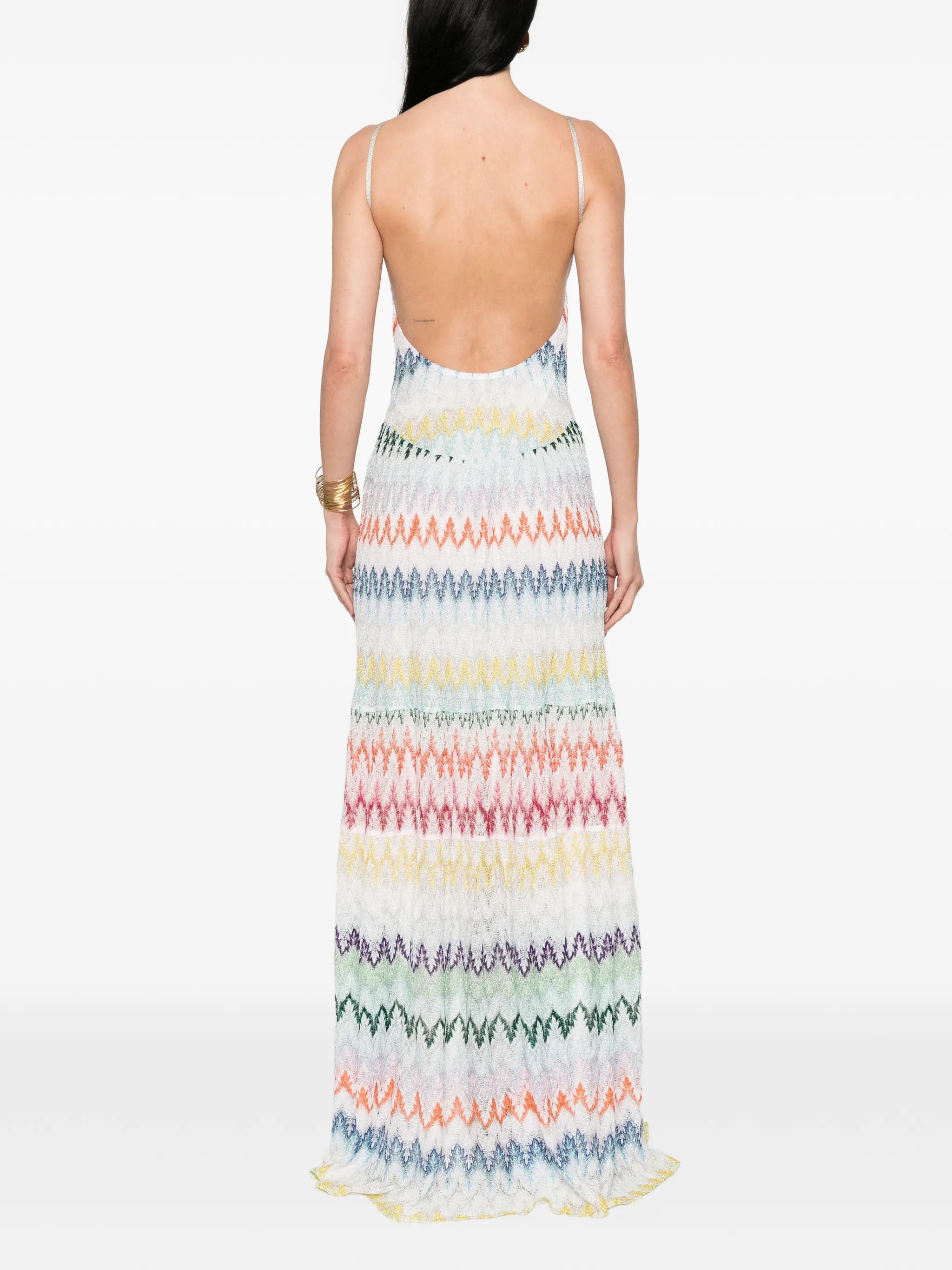 striped sleeveless maxi dress