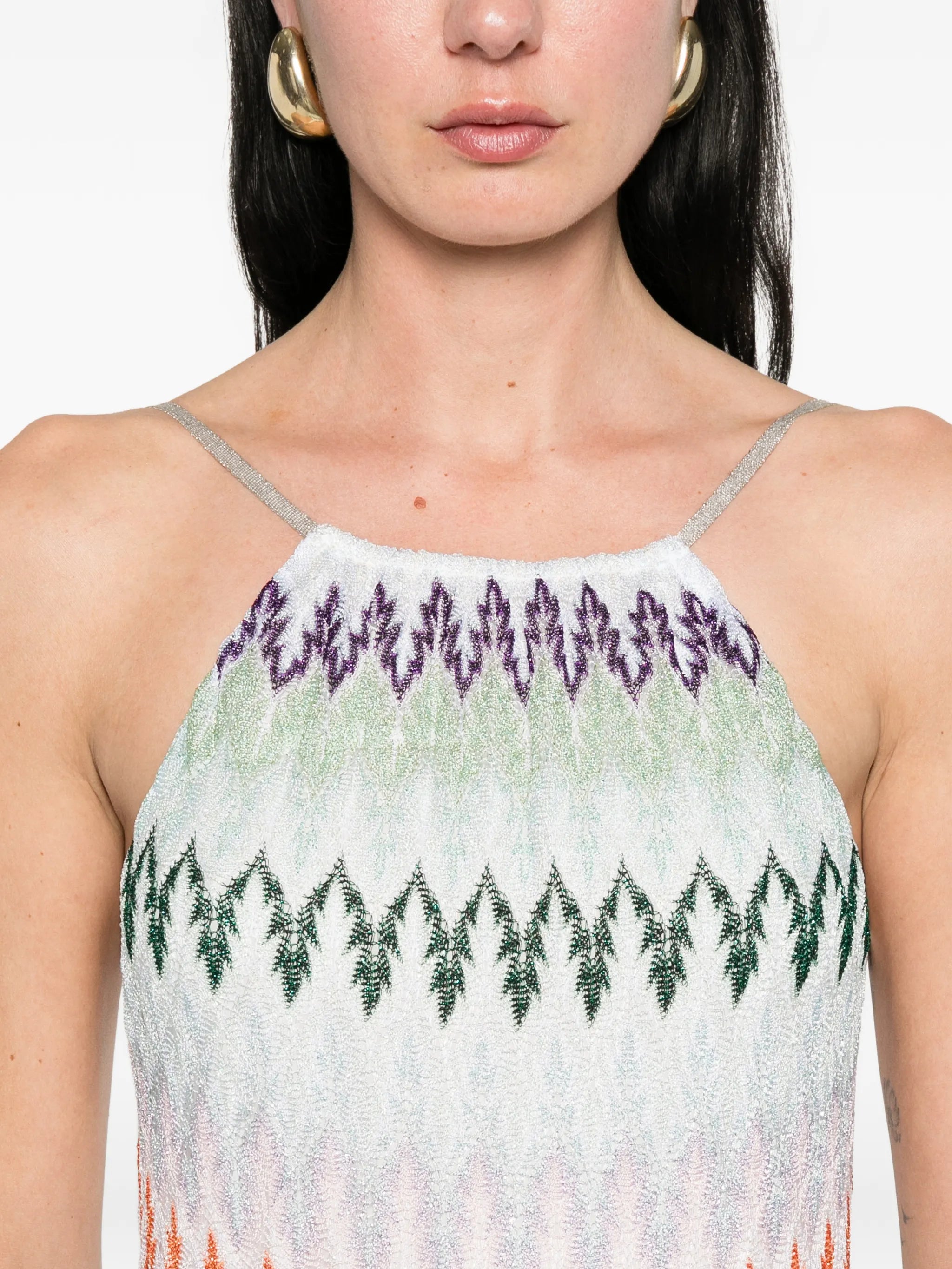 striped sleeveless maxi dress
