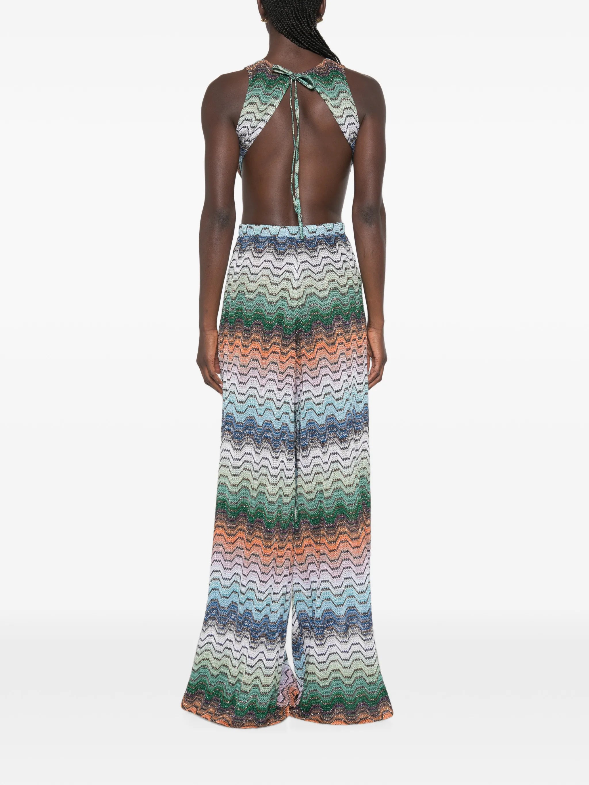 zigzap-pattern jumpsuit