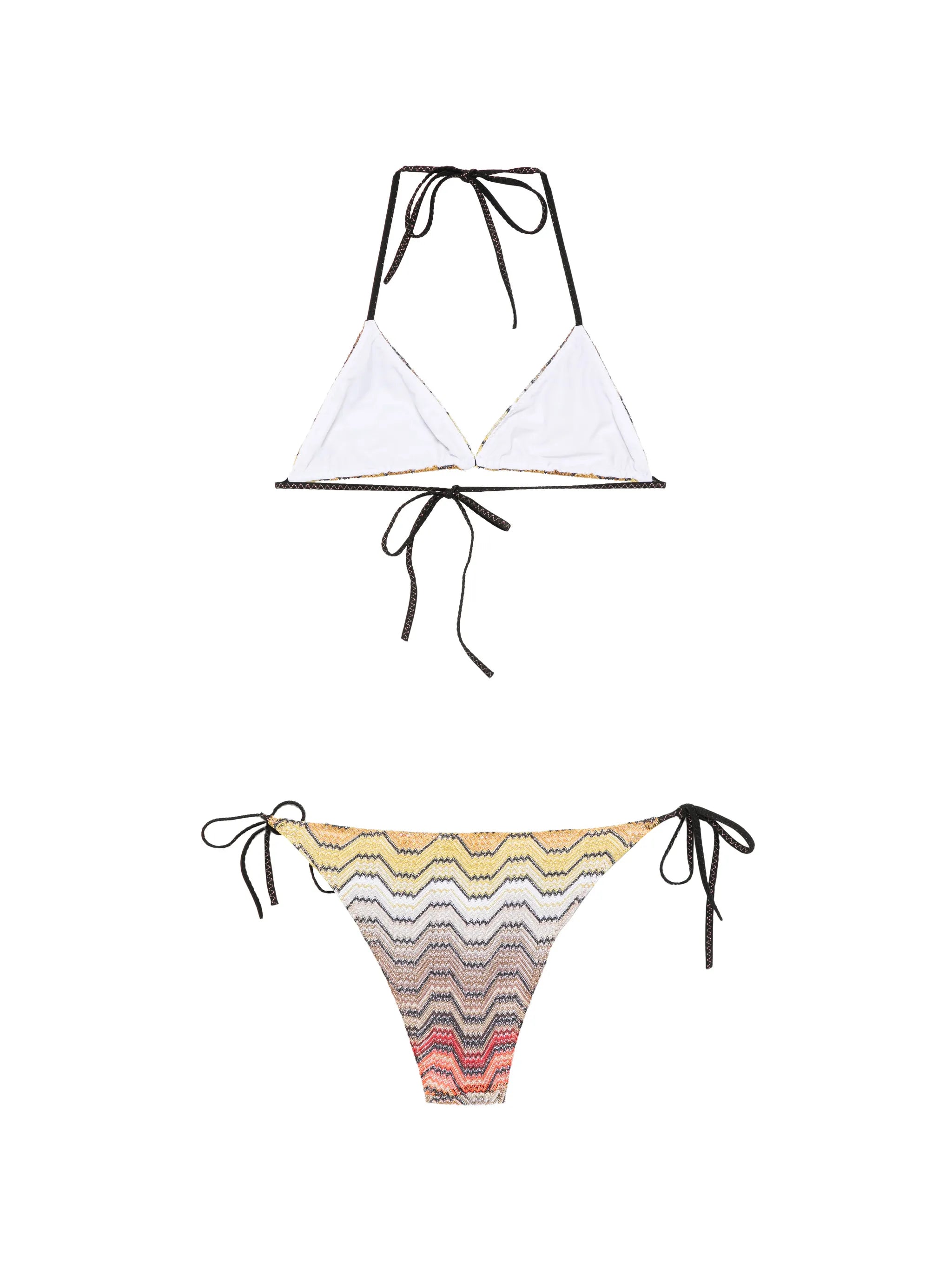 zigzag-knit triangle bikini