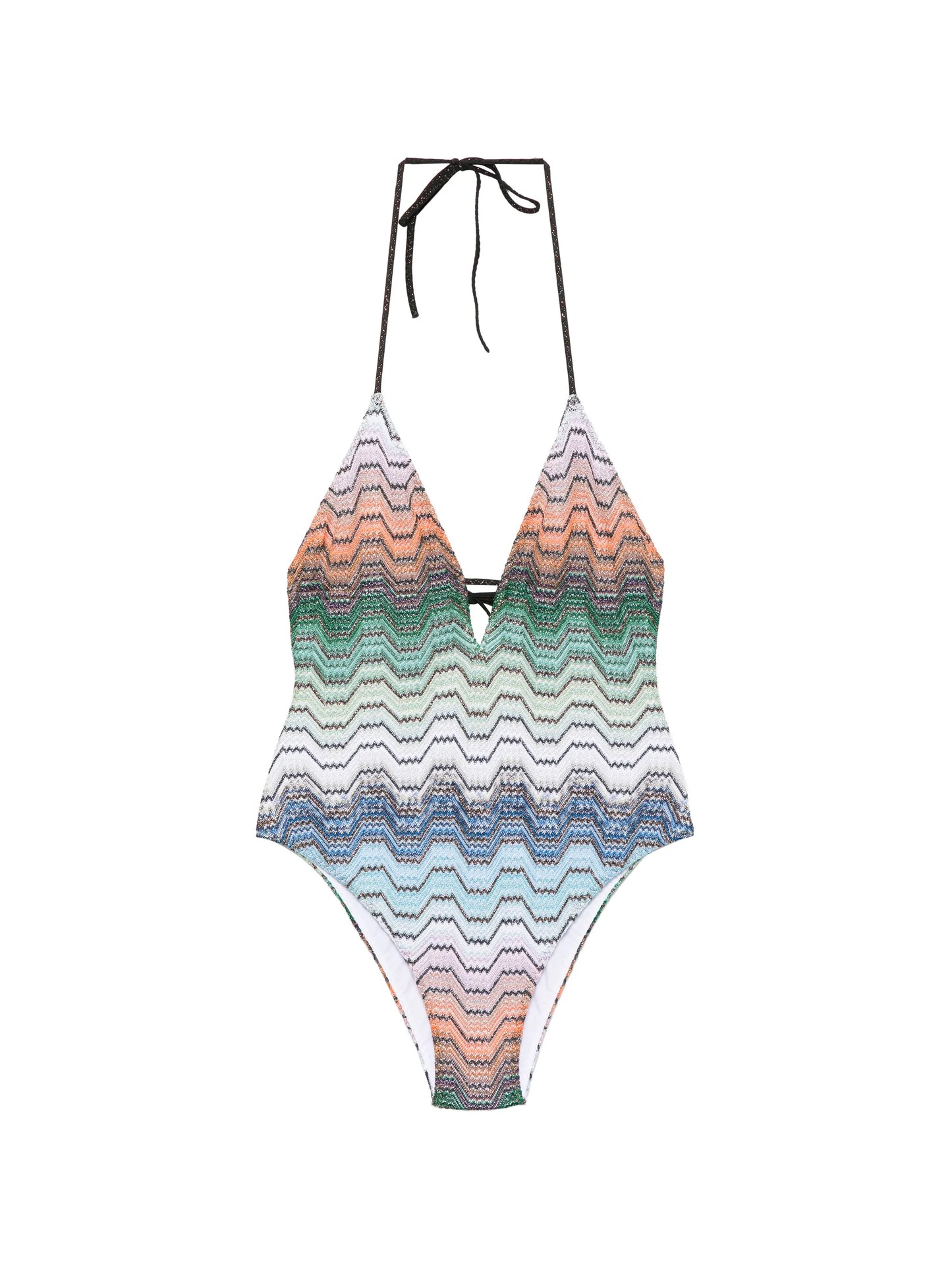 chevron-pattern swimsuit