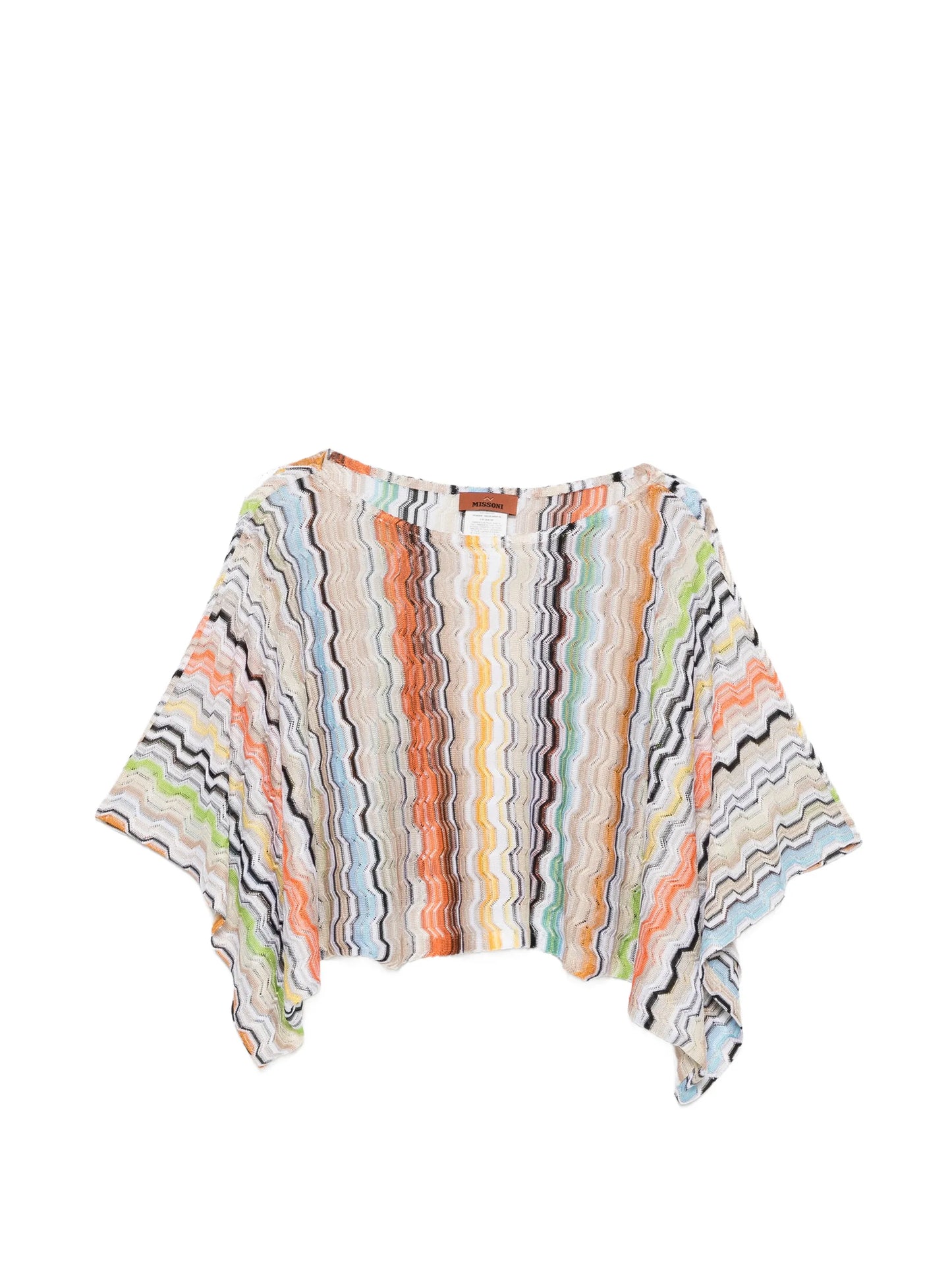 chevron-knit long-sleeve top