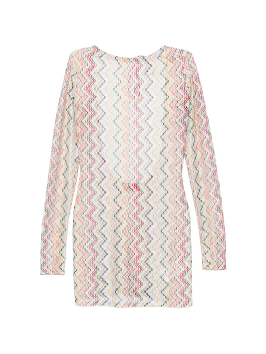 zigzag-knit open-back dress