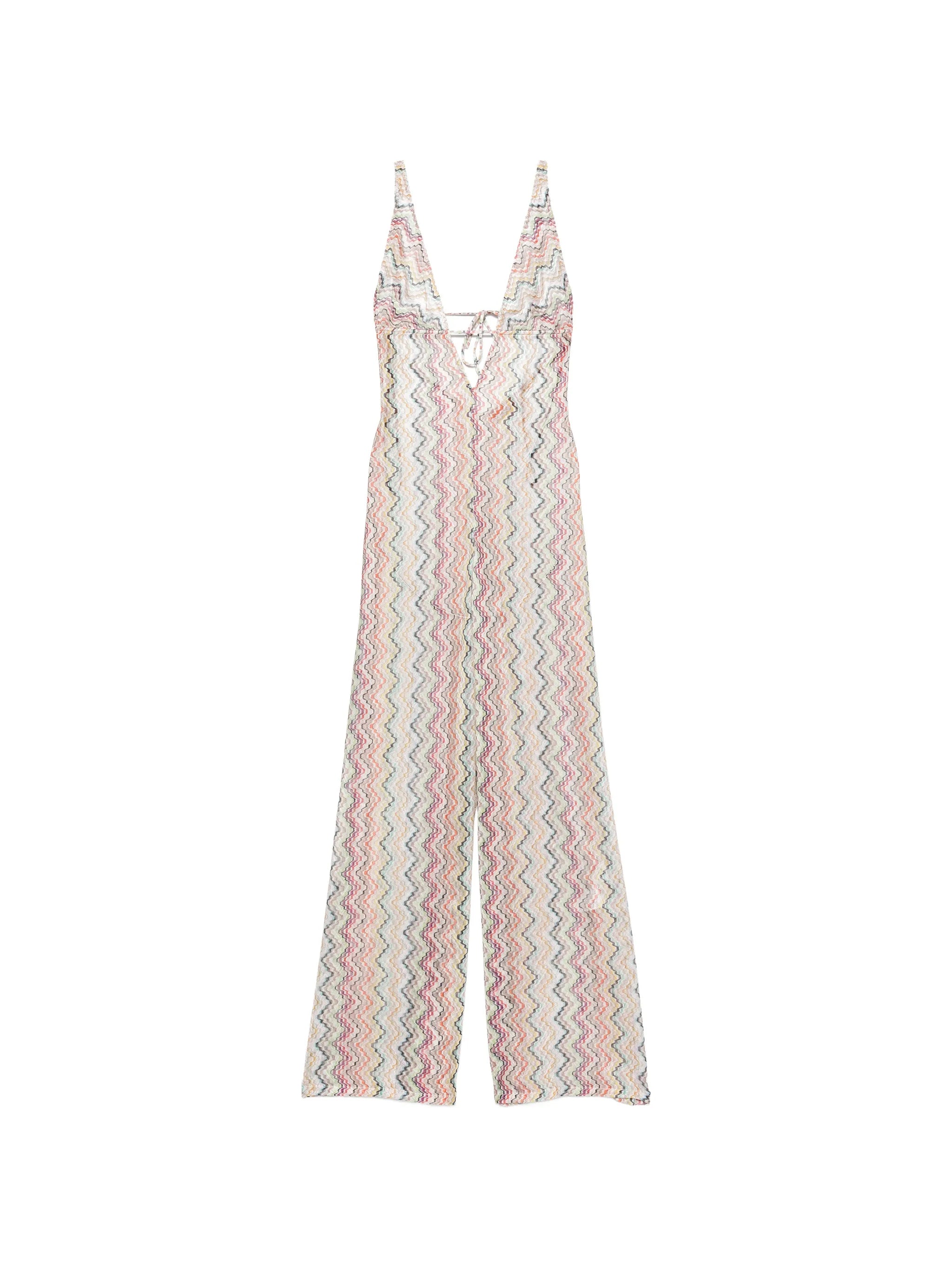 zigzag-pattern jumpsuit