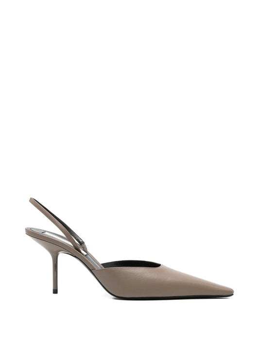 pointed-toe slingback pumps