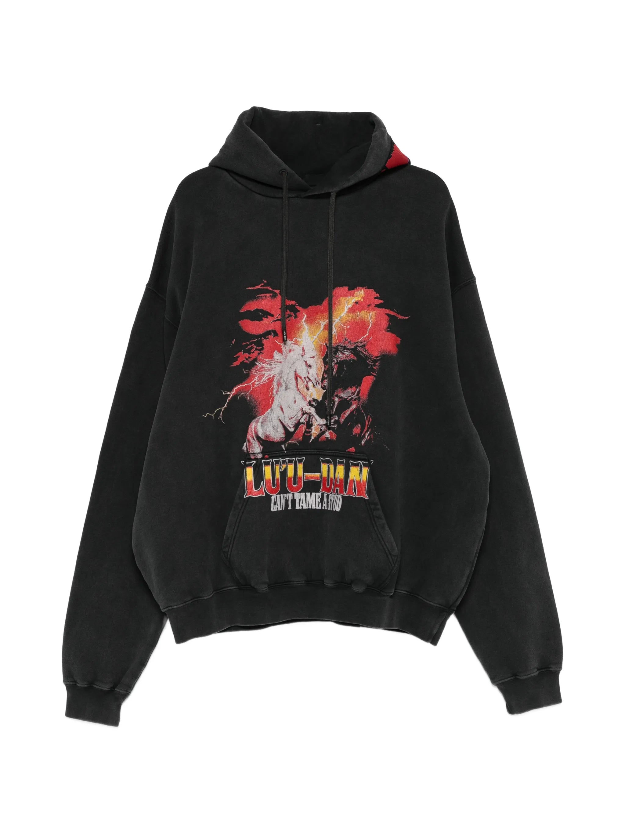 graphic-print oversized hoodie