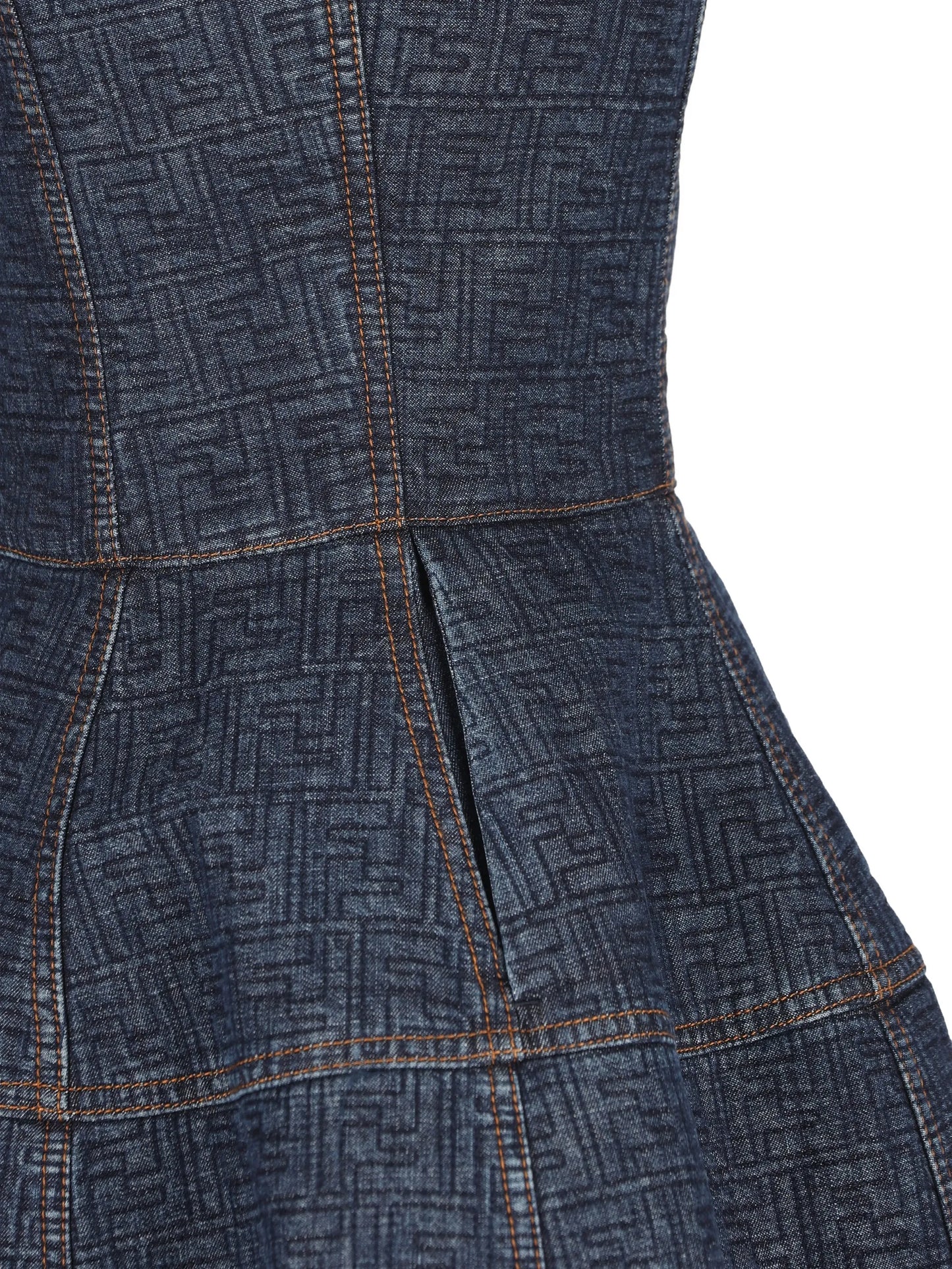 Bustier quilted cotton dress