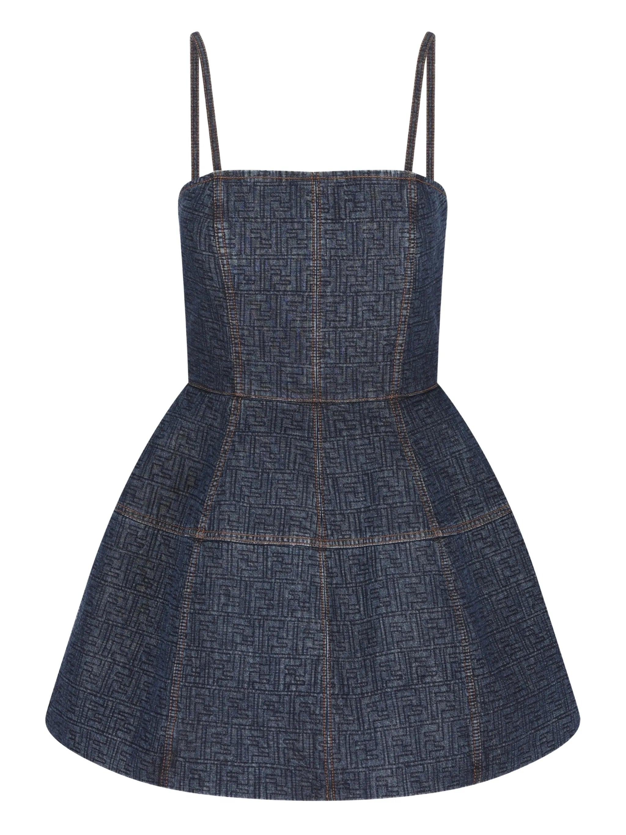 Bustier quilted cotton dress