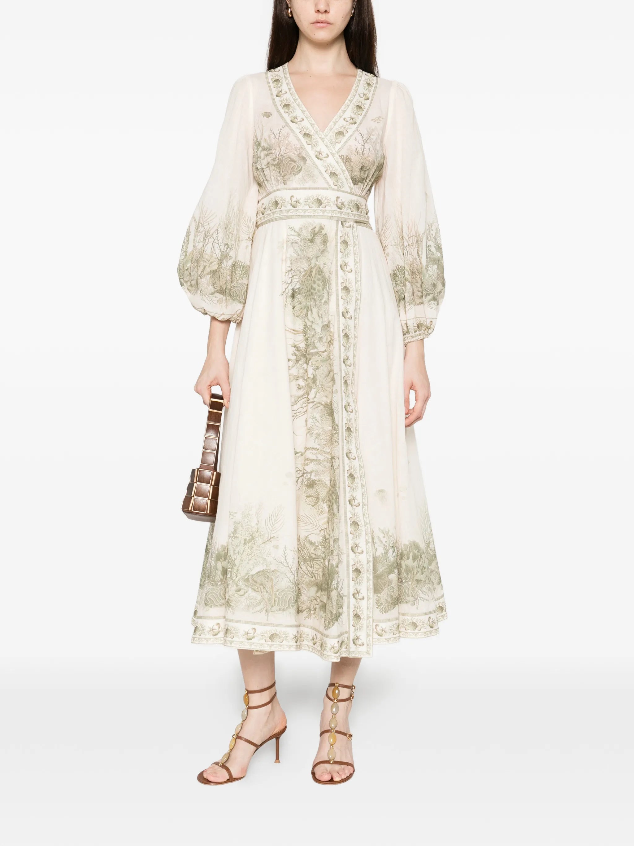v-neck floral print dress