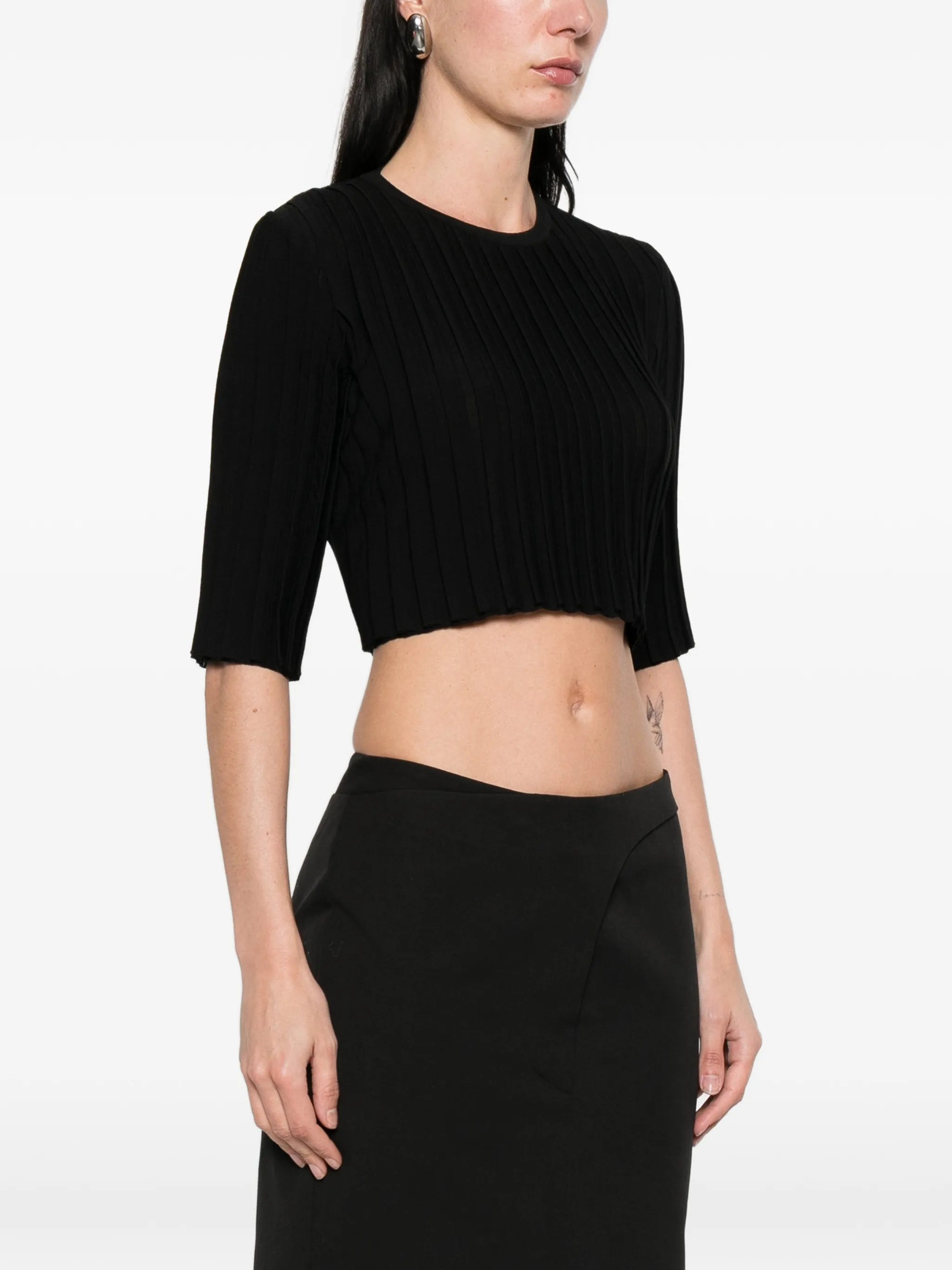 SPSCamera ribbed cropped T-shirt