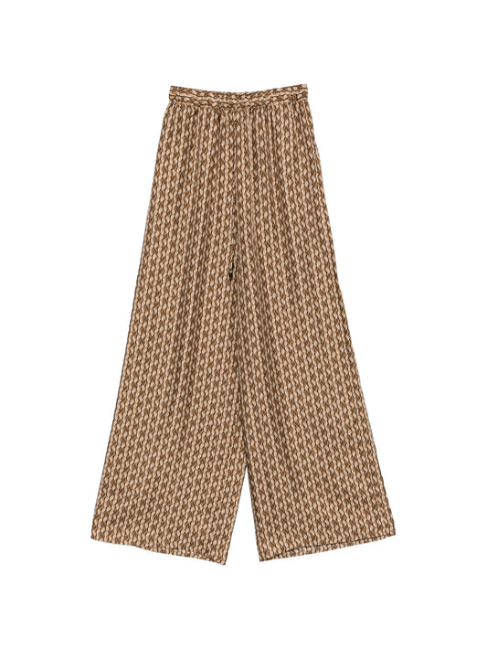 printed wide-leg trousers
