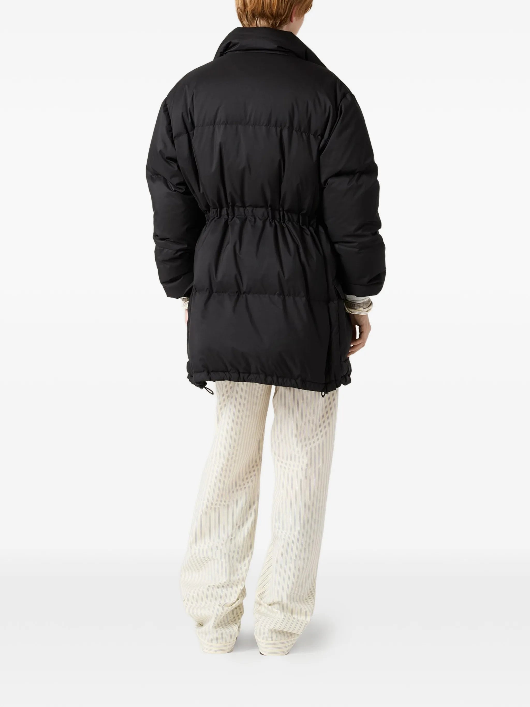 drawstring-waist coat