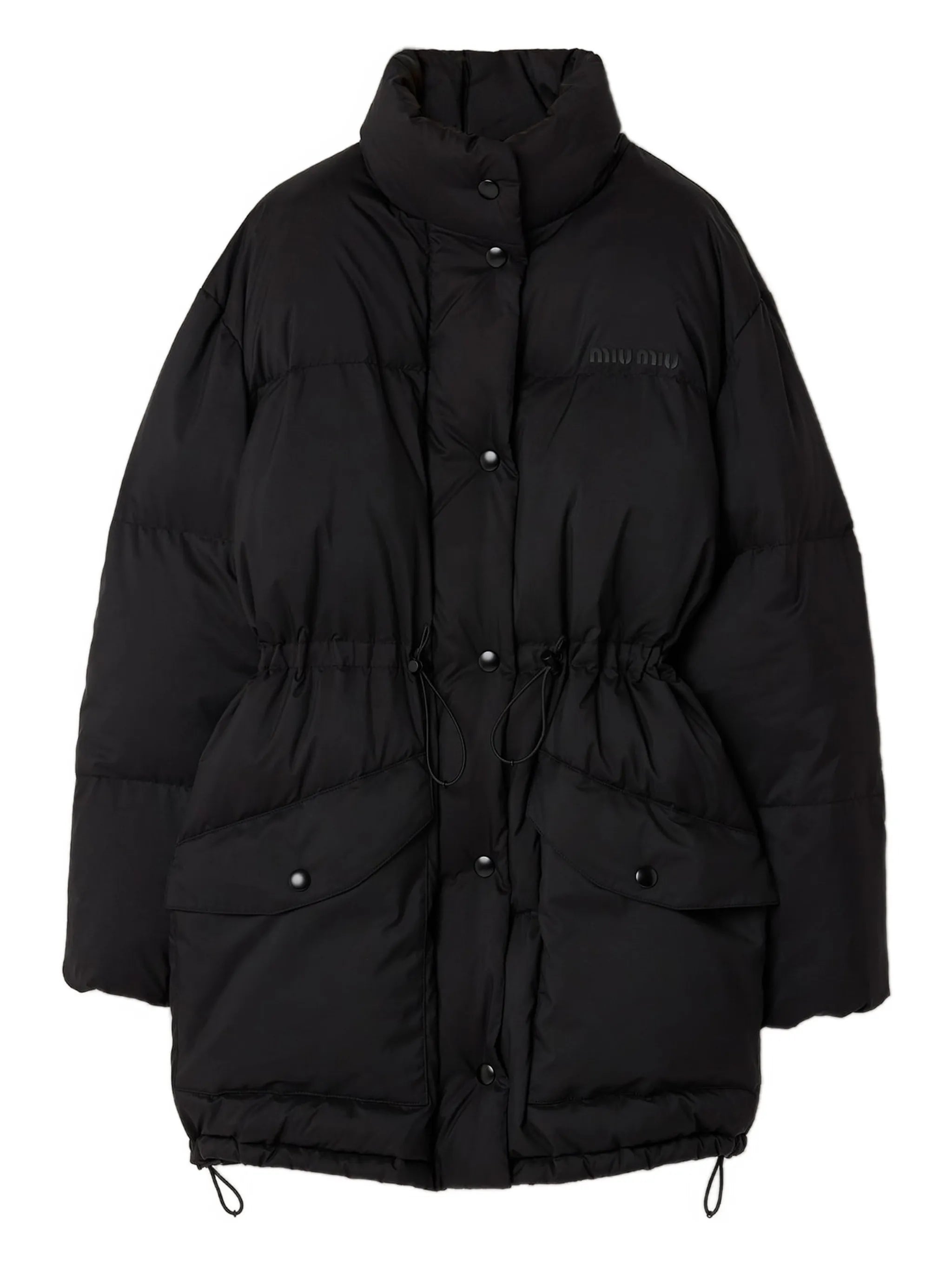 drawstring-waist coat