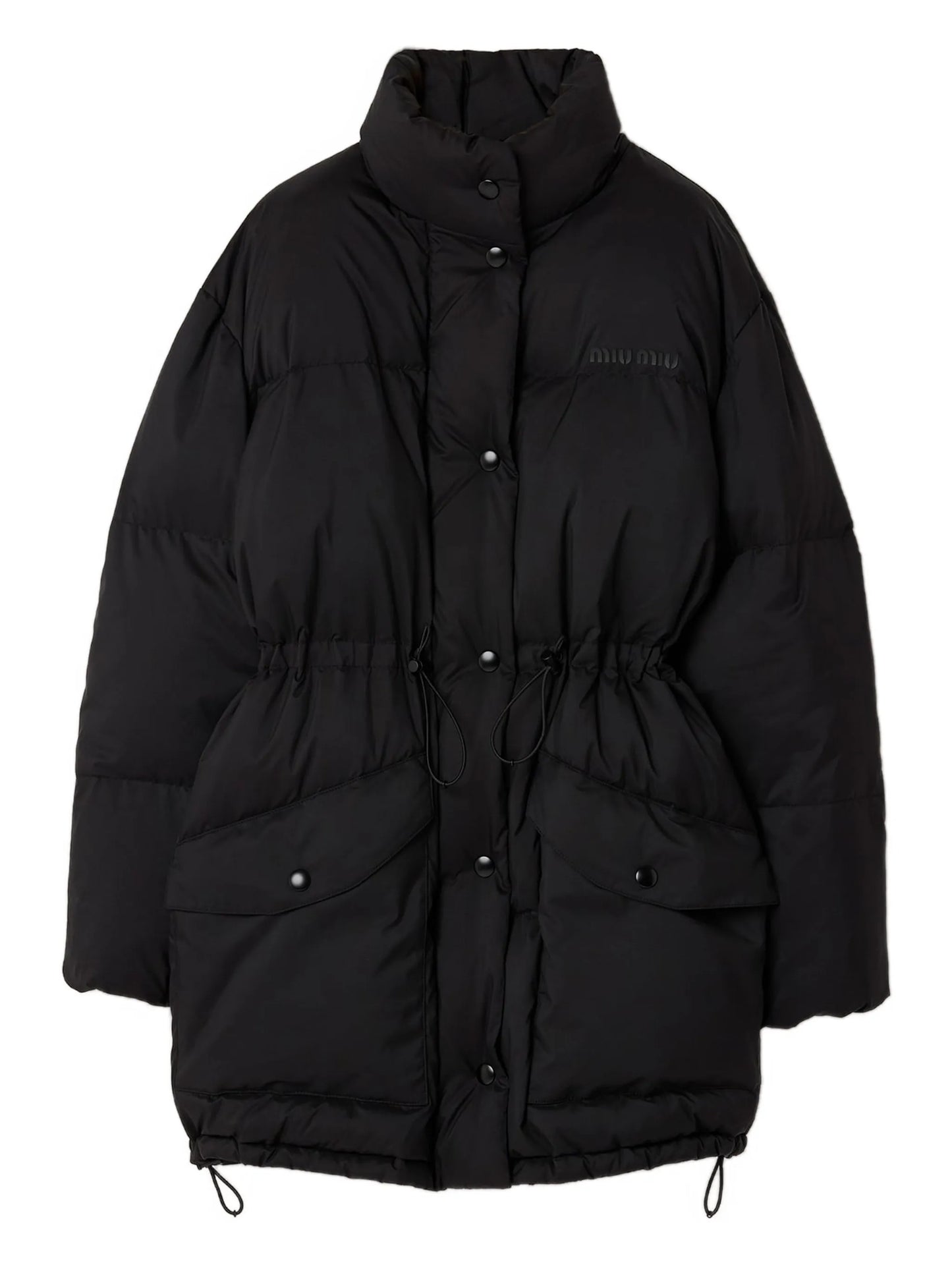 drawstring-waist coat