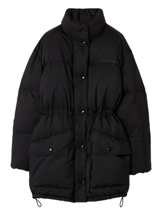 drawstring-waist coat