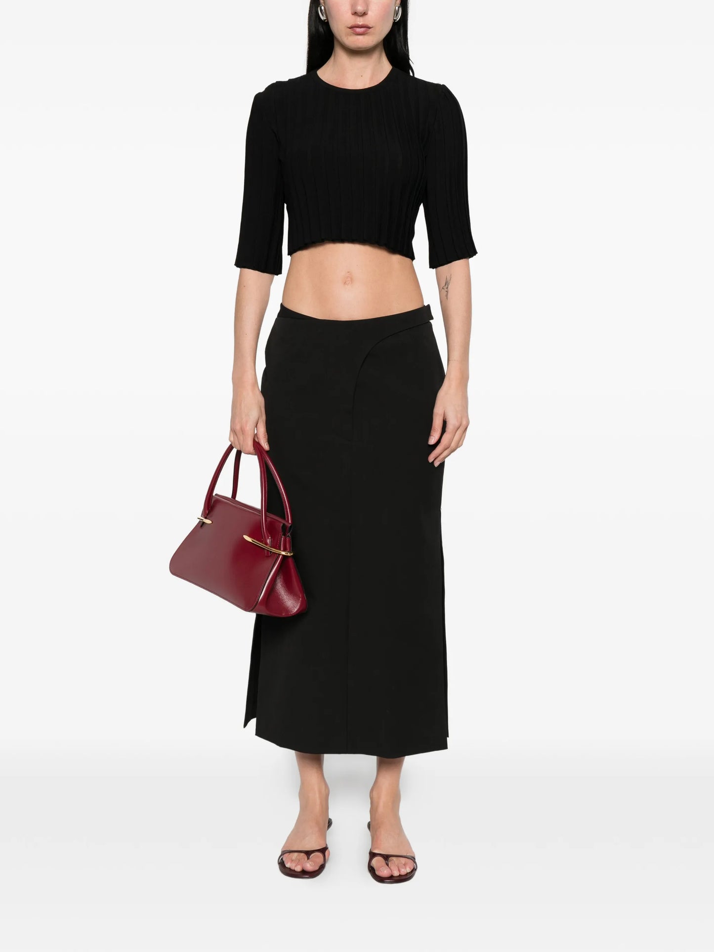 SPSVelo slit midi skirt
