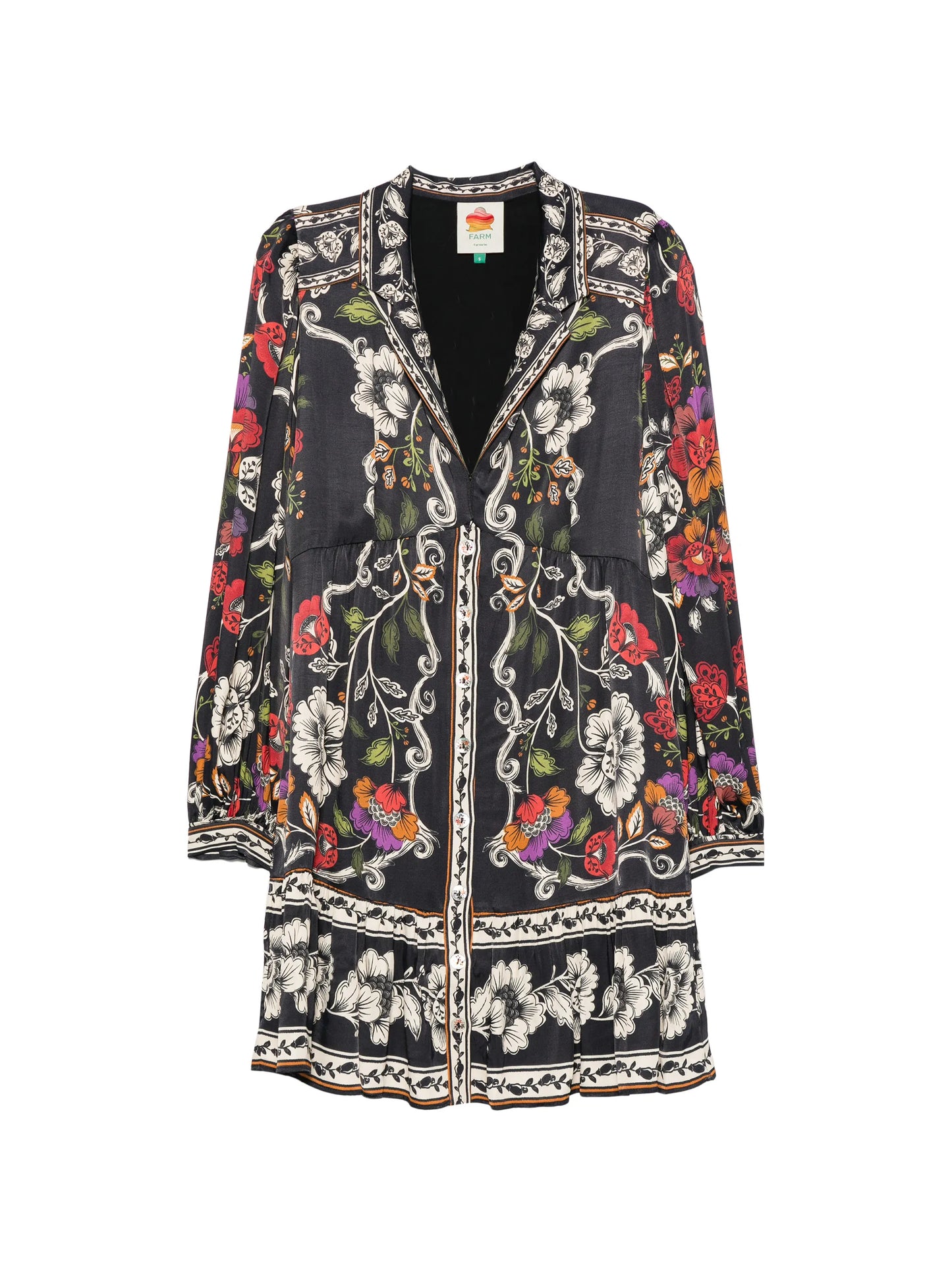 flower-print mini dress