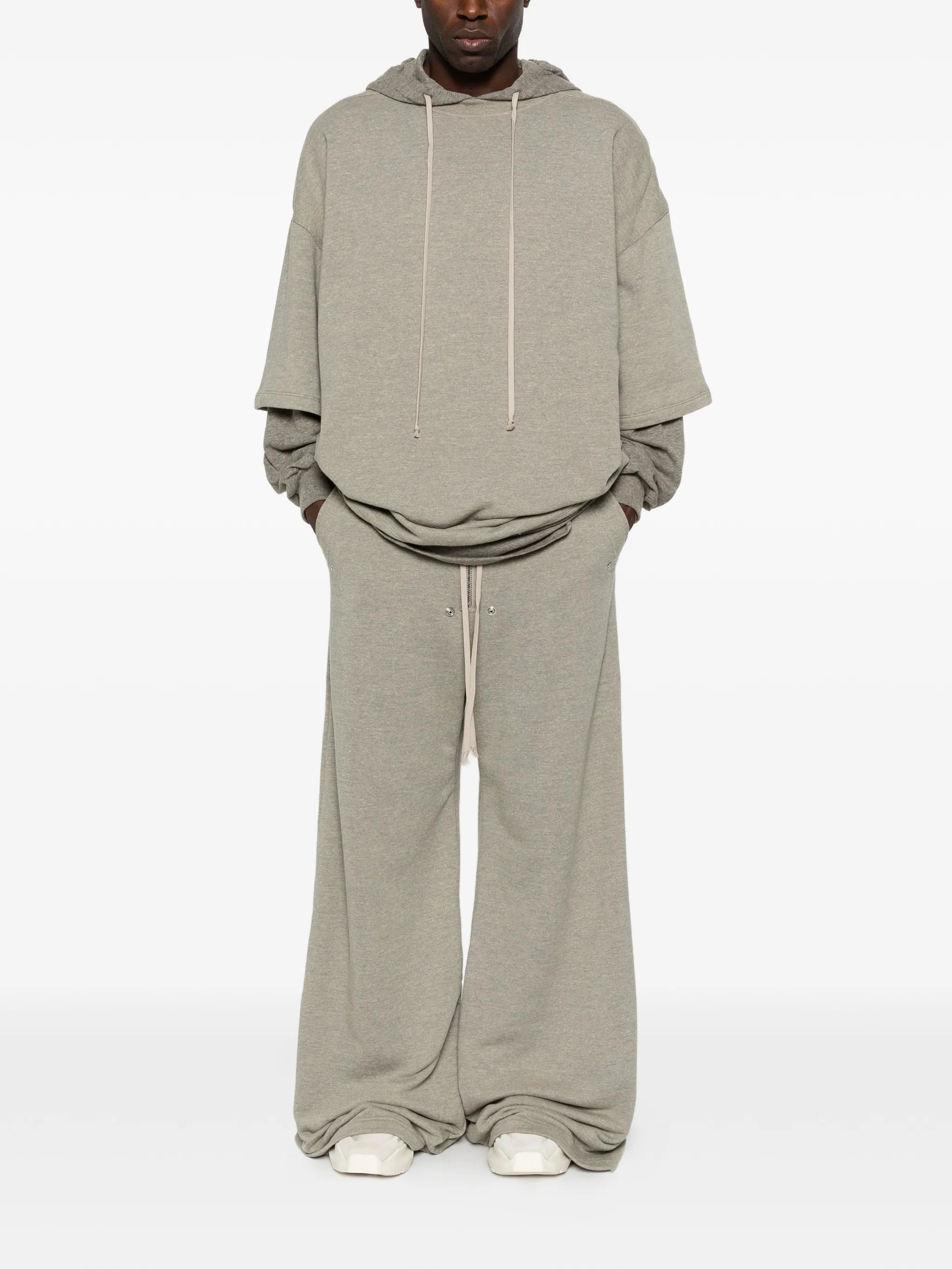 drawstring wide-leg trousers